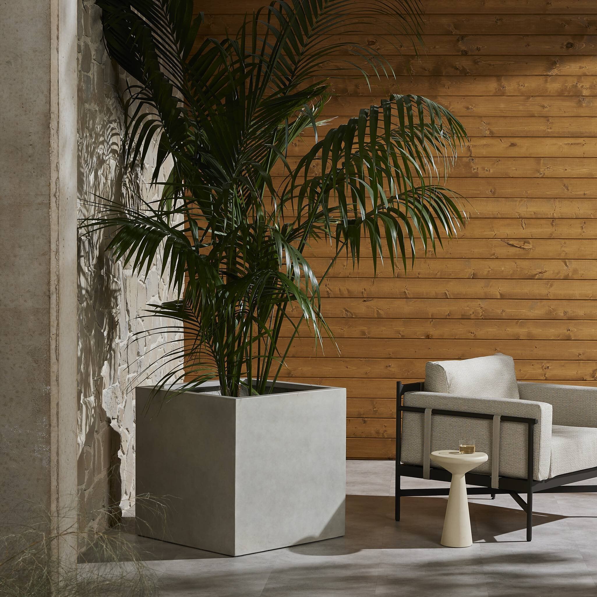 Four Hands Kiro Planter — Natural Grey Concrete