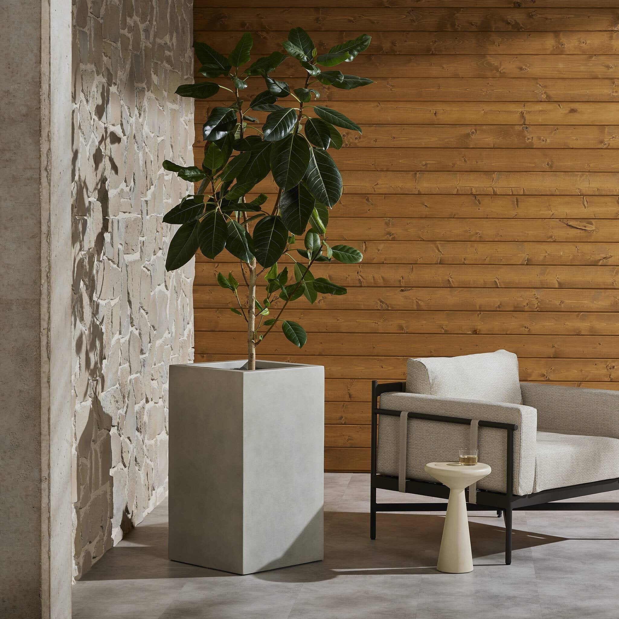 Four Hands Kiro Planter — Natural Grey Concrete