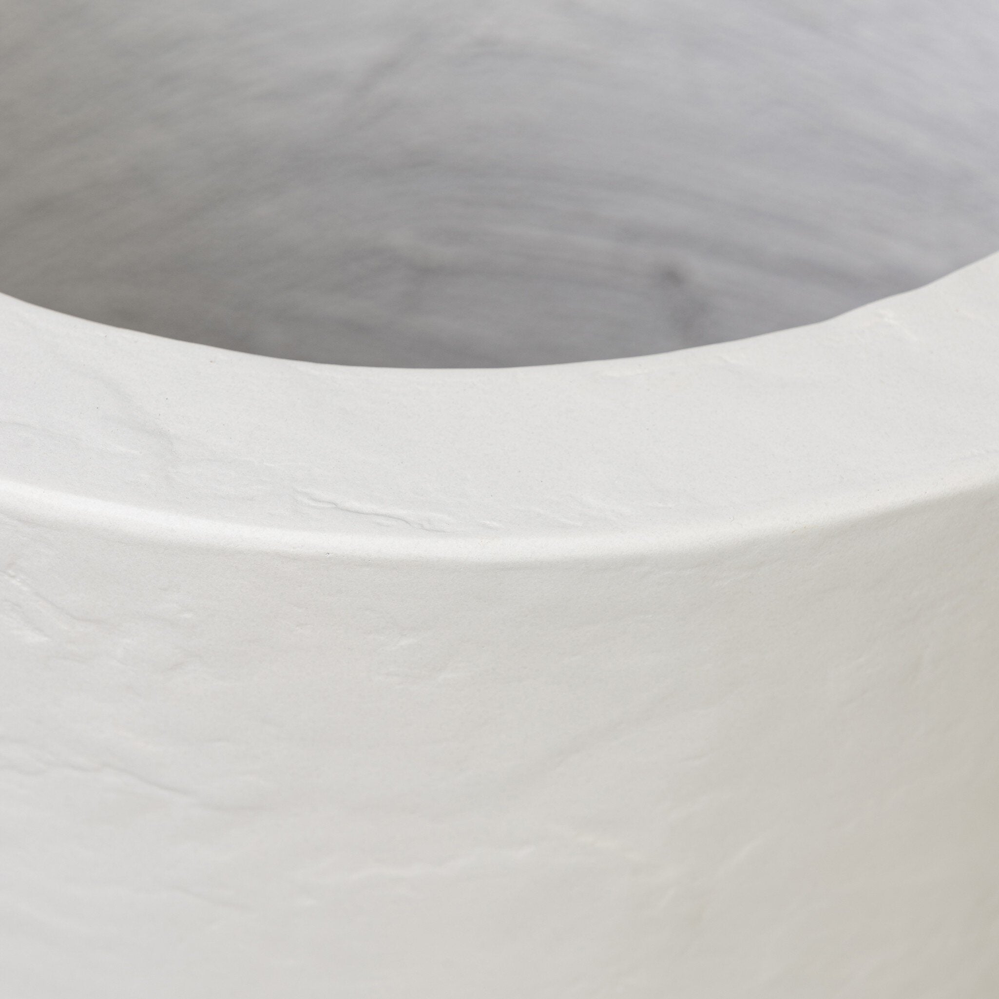 Four Hands Suvi Planter — Textured White Concrete