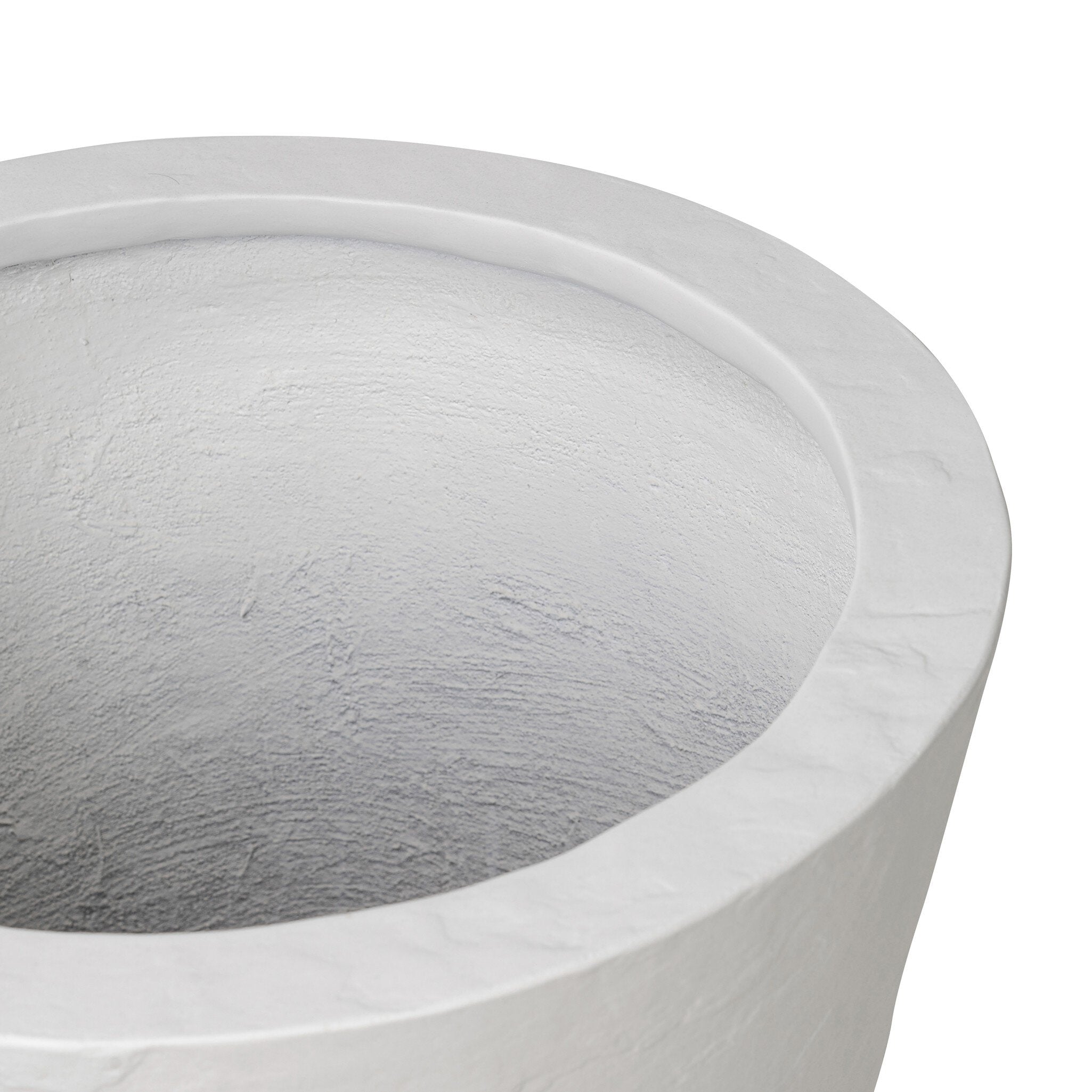 Four Hands Suvi Planter — Textured White Concrete
