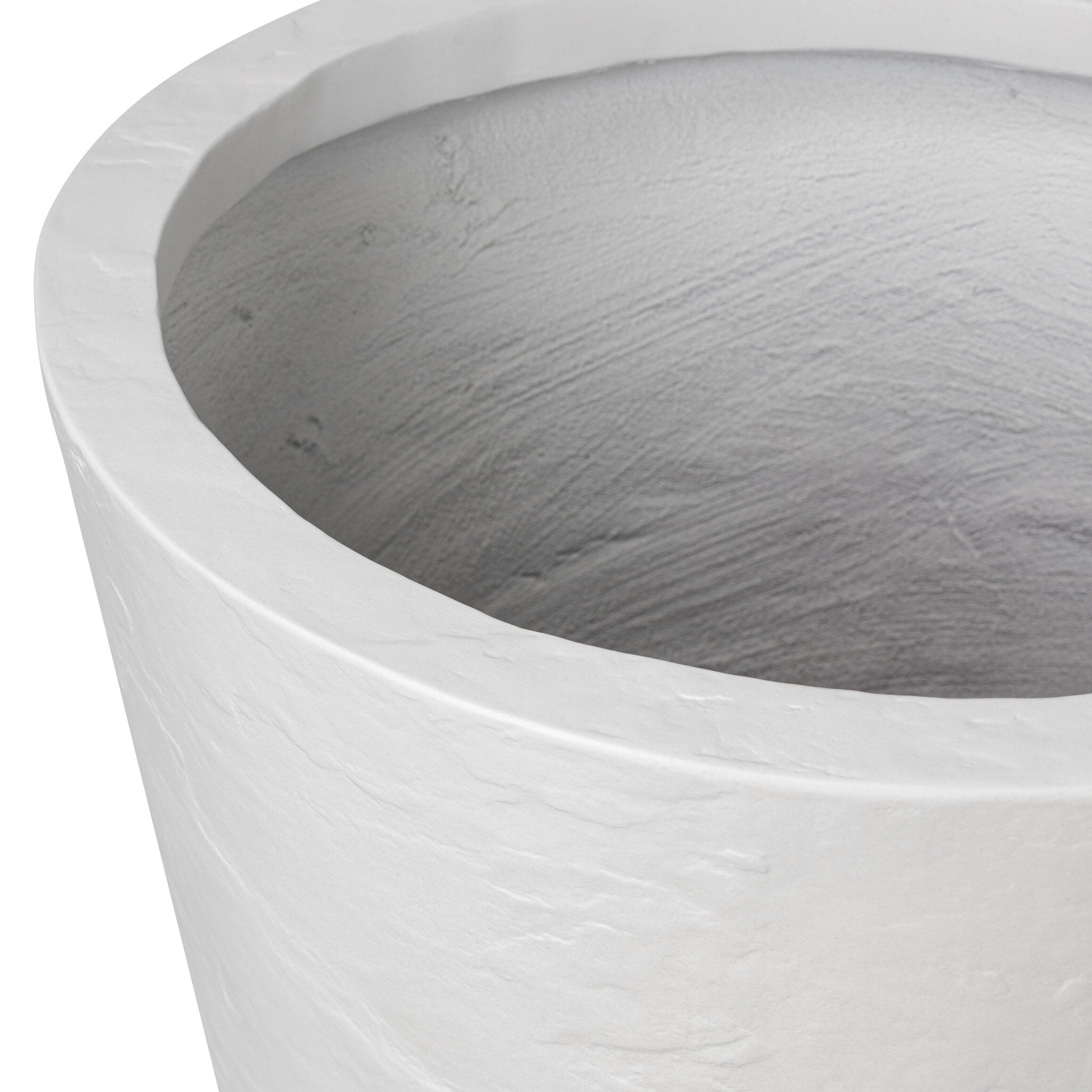 Four Hands Suvi Planter — Textured White Concrete