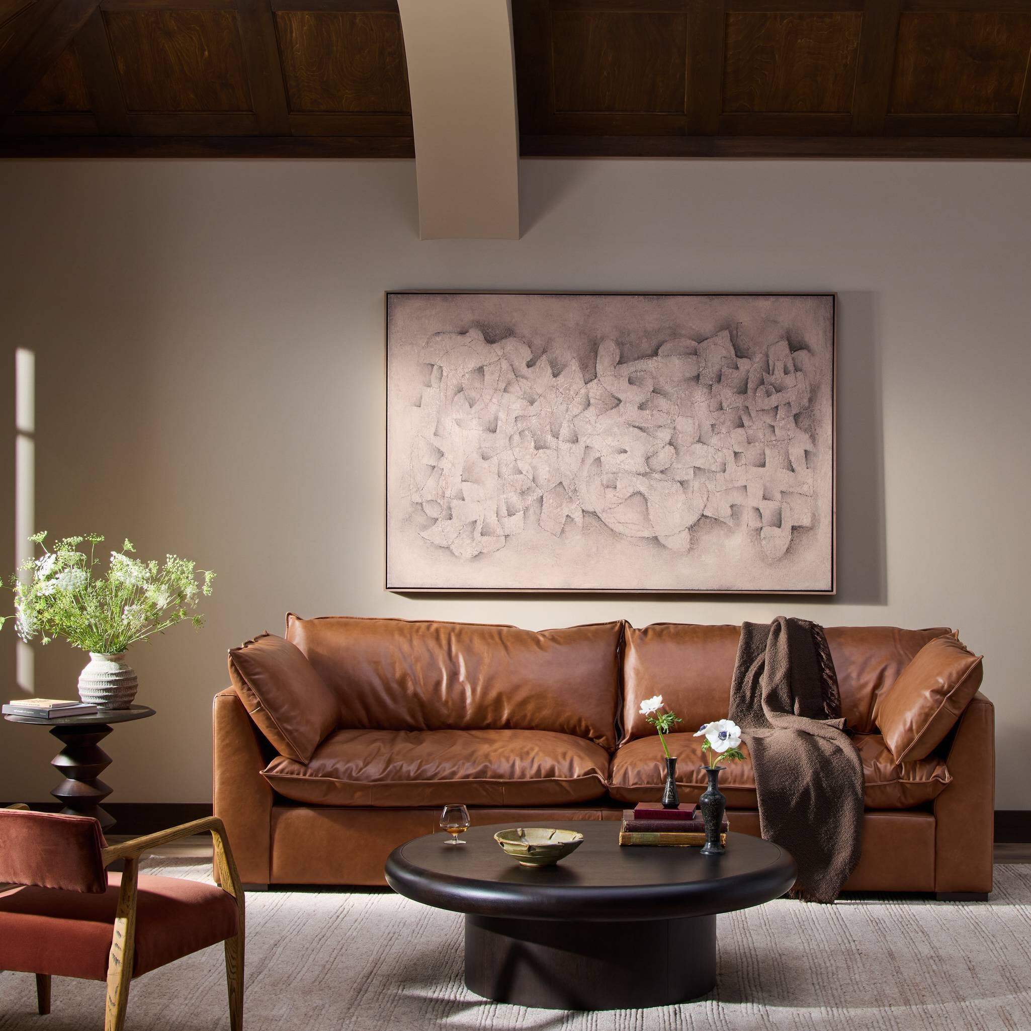 Four Hands Kosa Sofa-108" — Sonoma Chestnut