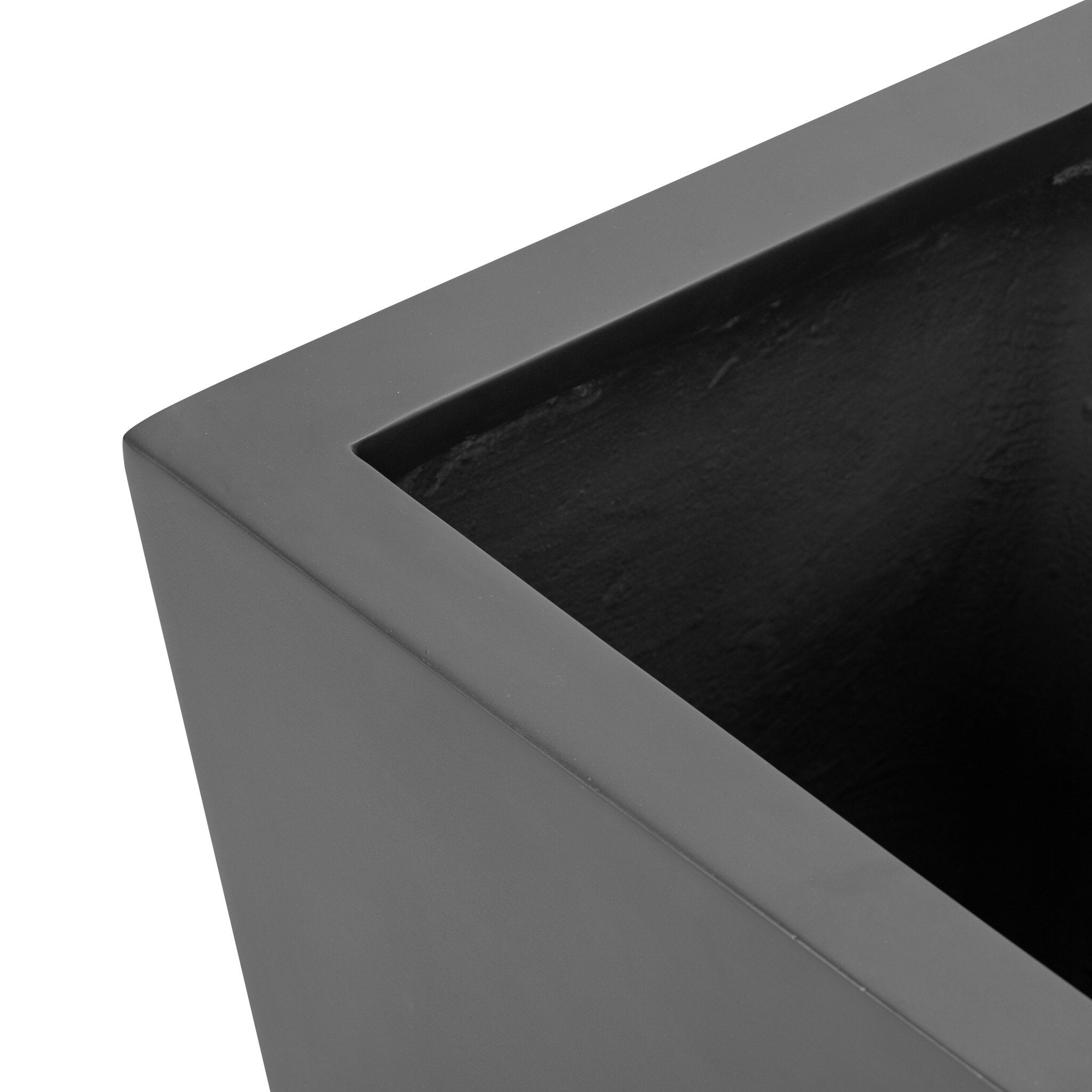 Four Hands Koto Planter — Black Concrete