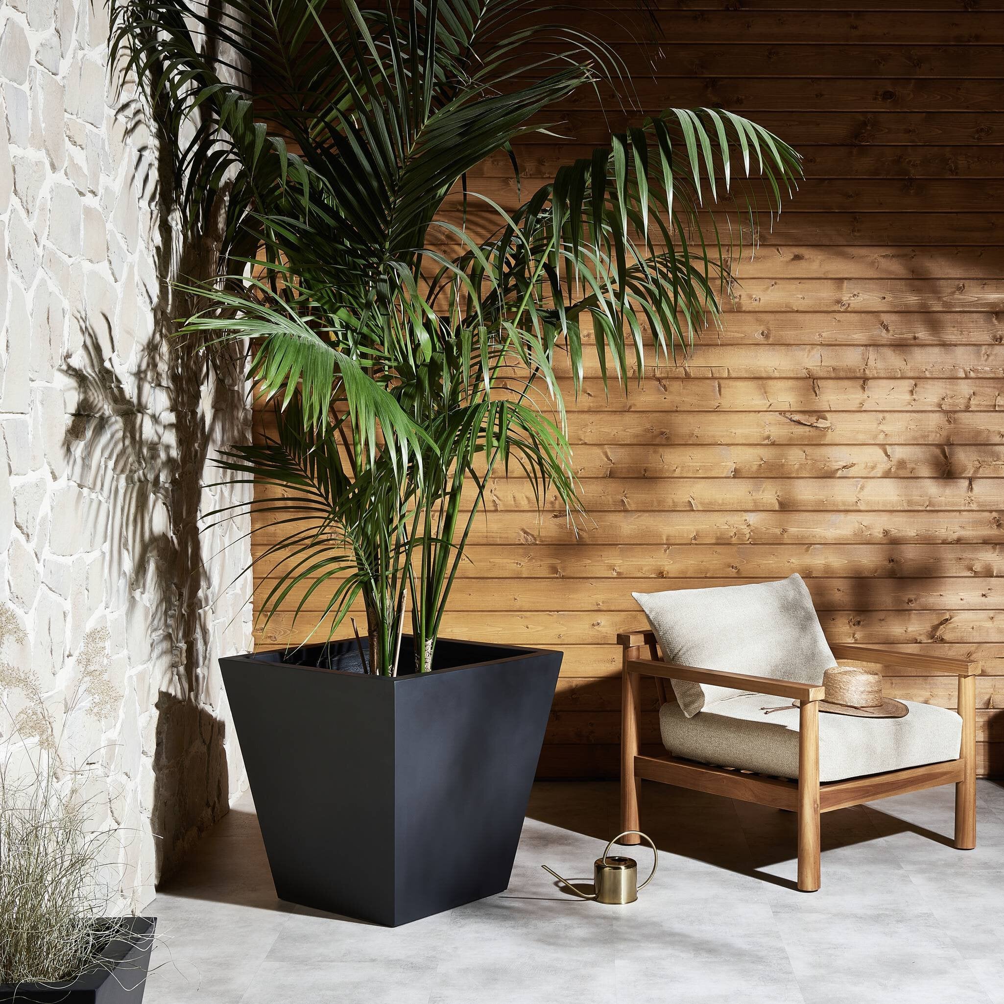 Four Hands Koto Planter — Black Concrete