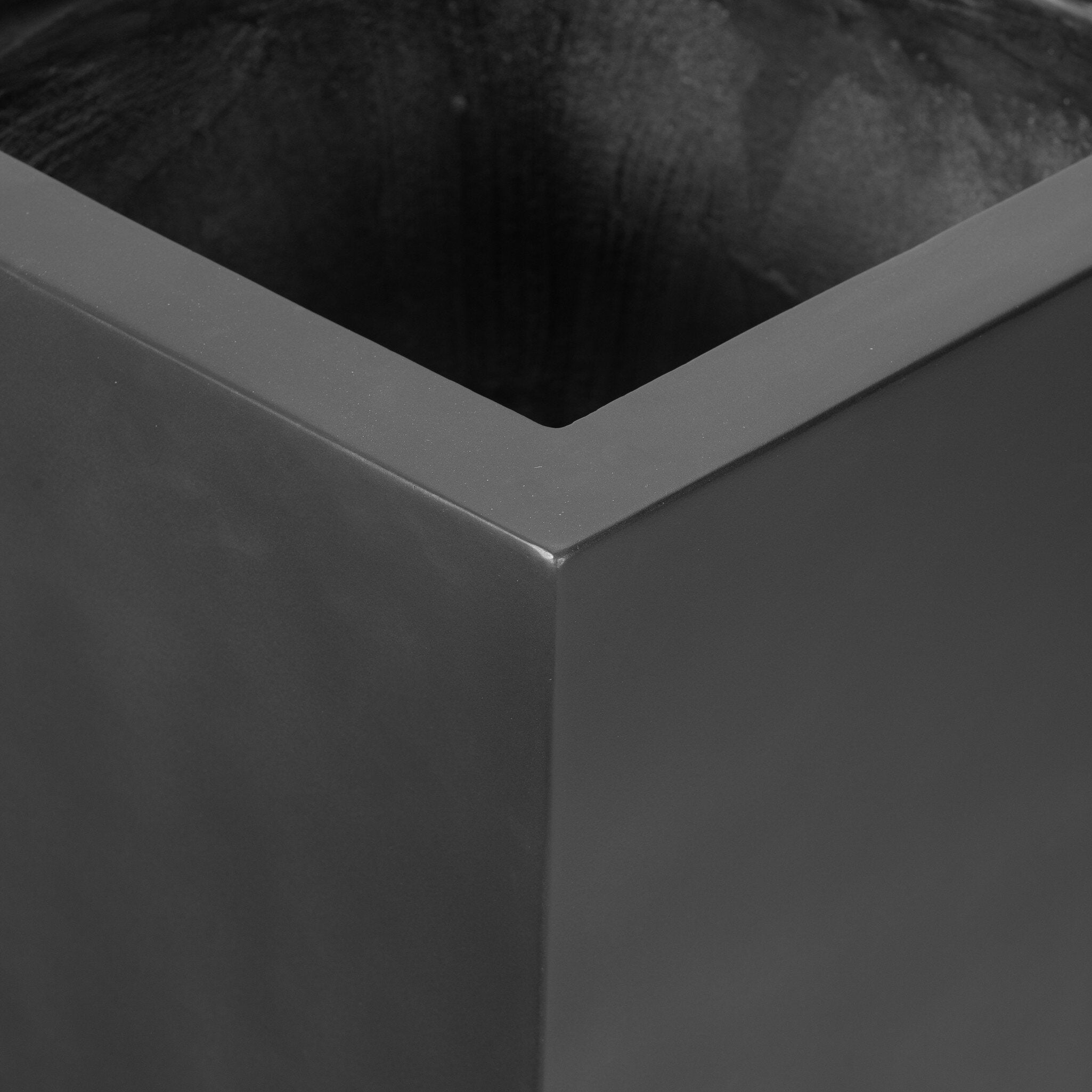 Four Hands Koto Planter — Black Concrete