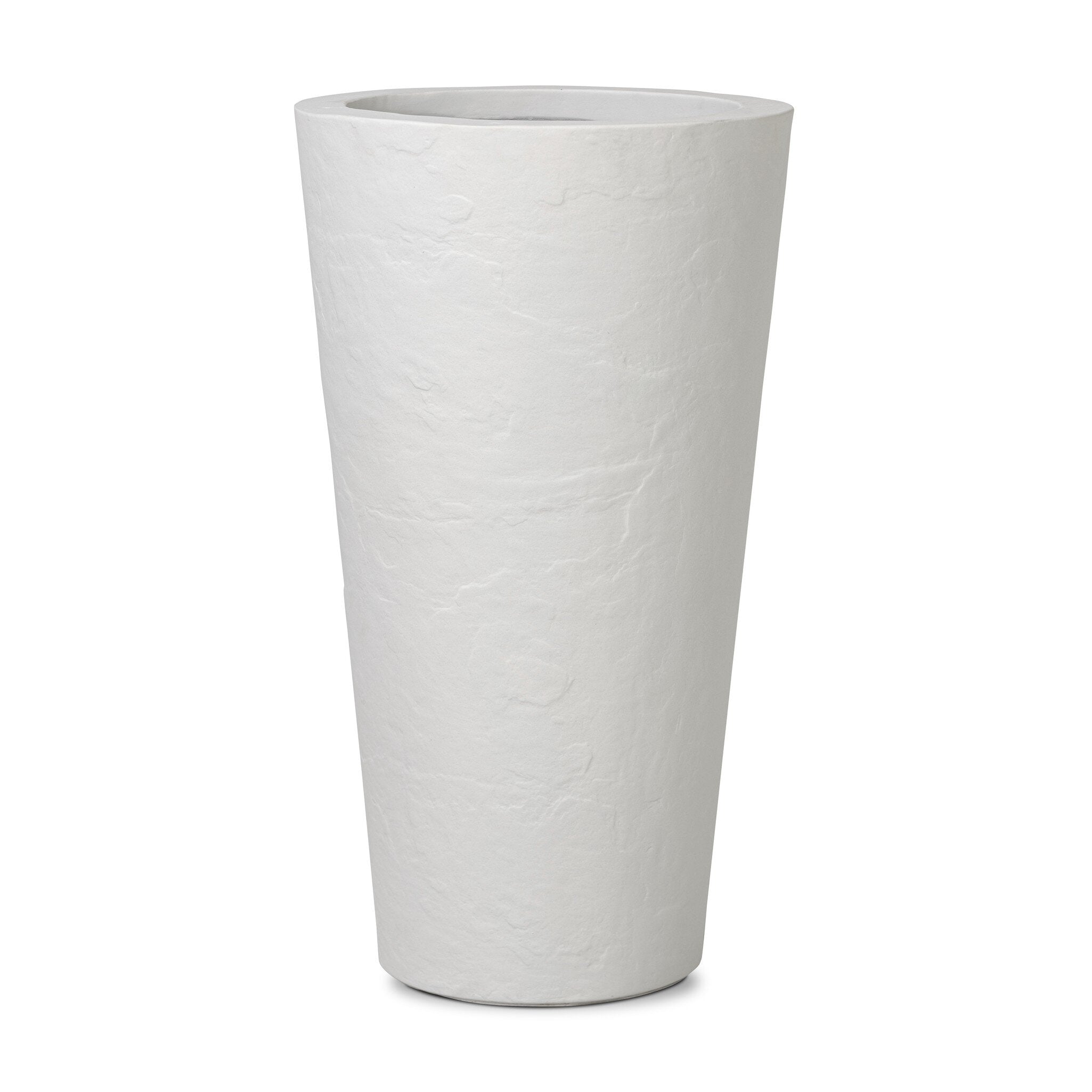 Four Hands Suvi Planter — Textured White Concrete