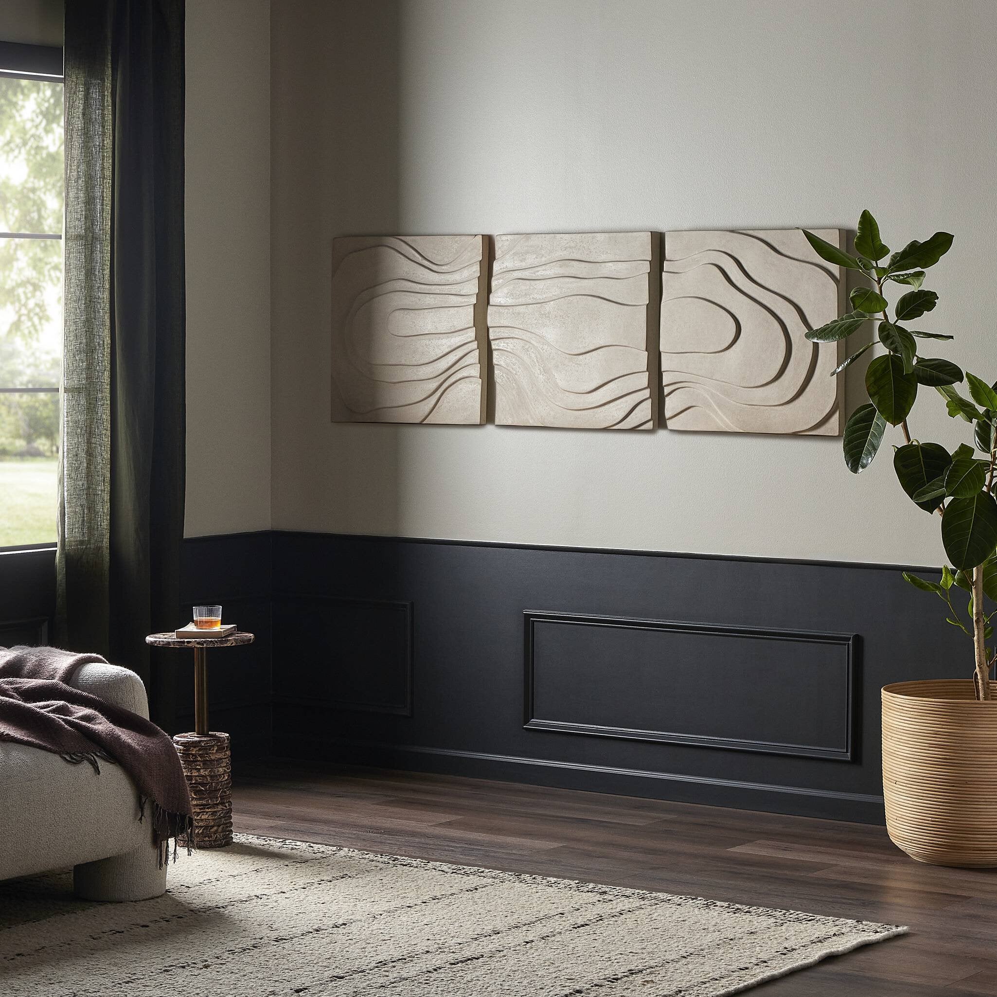 Four Hands Ruong Wall Panel — Ivory Concrete
