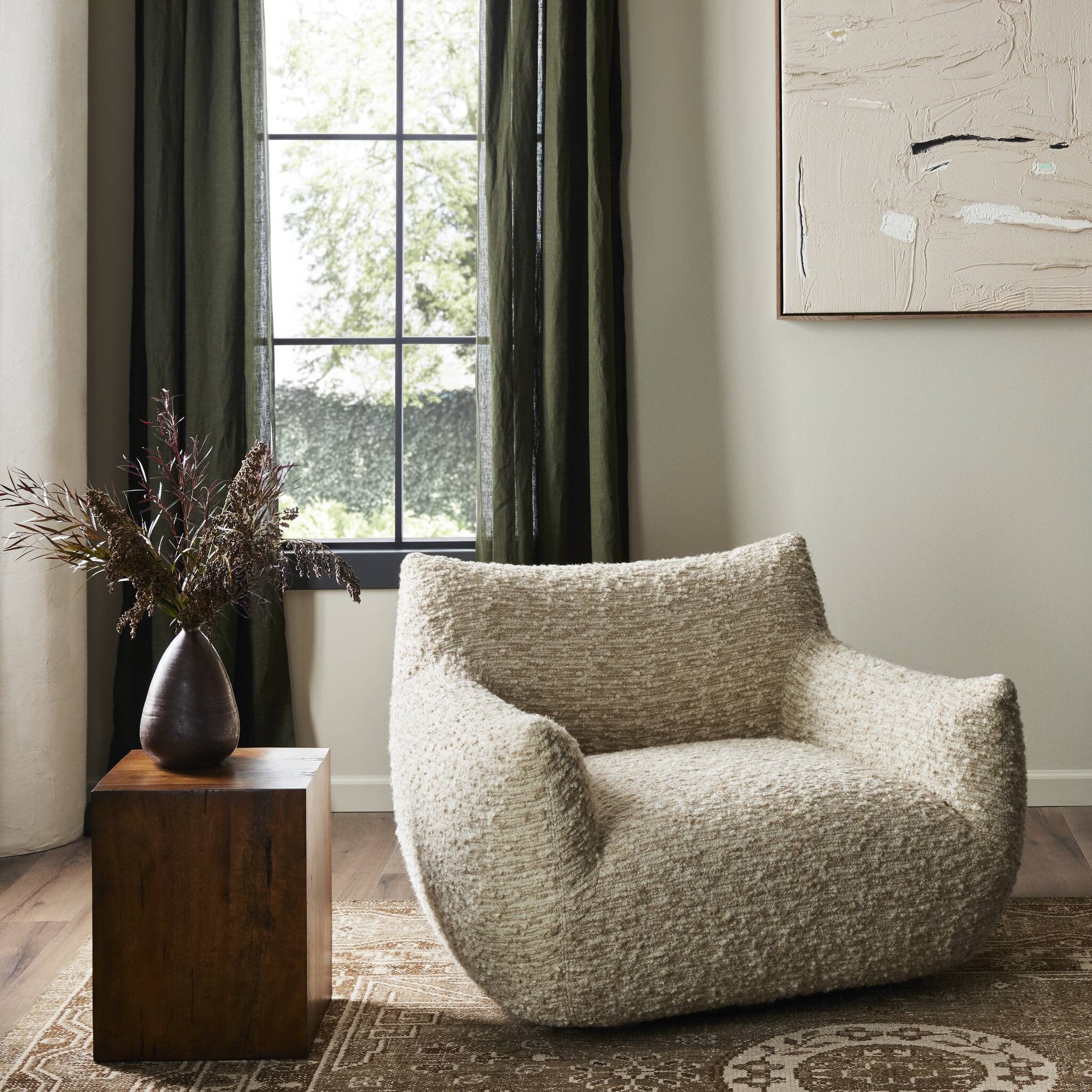 Four Hands Margot Swivel Chair — Solema Cream
