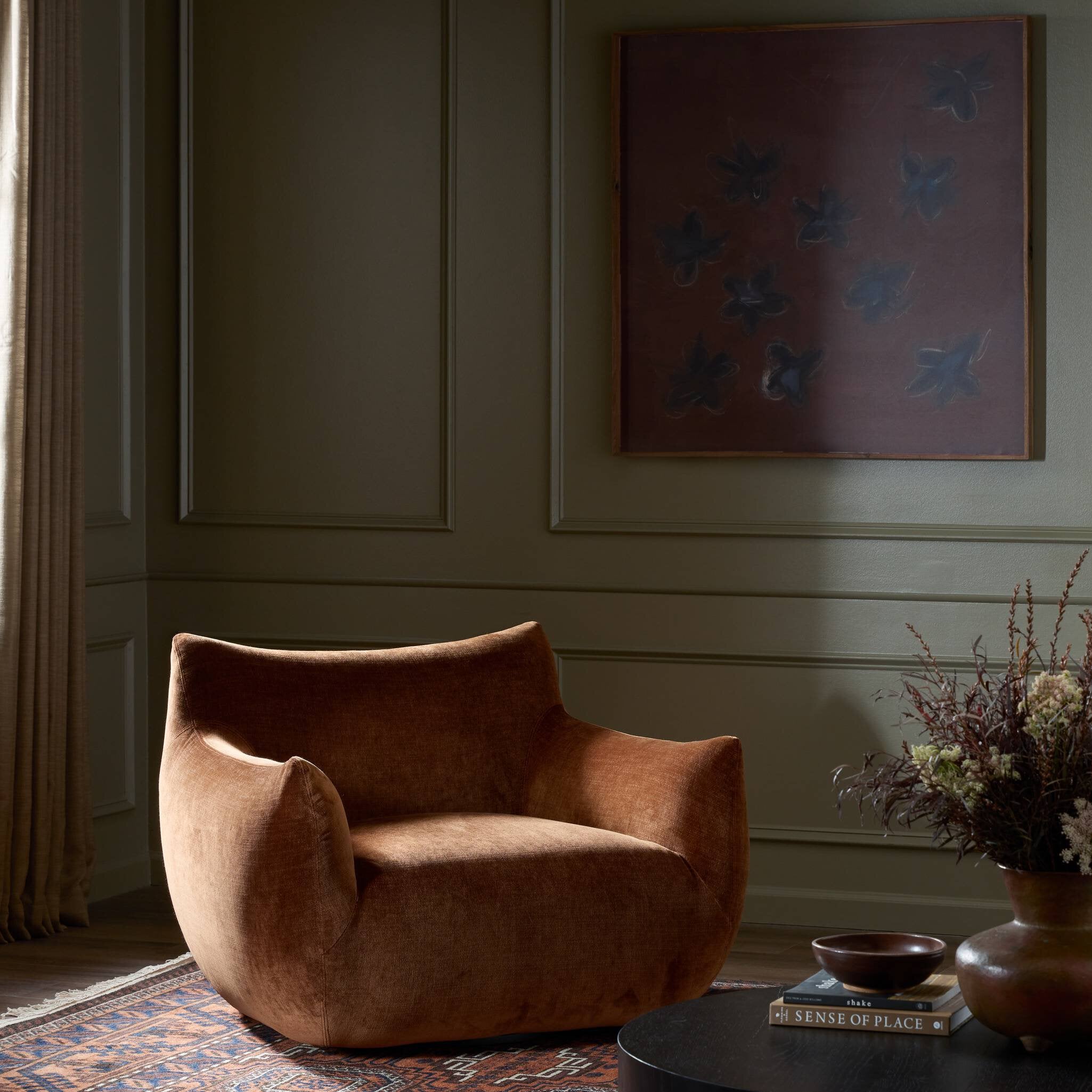 Four Hands Margot Swivel Chair — Altair Sienna