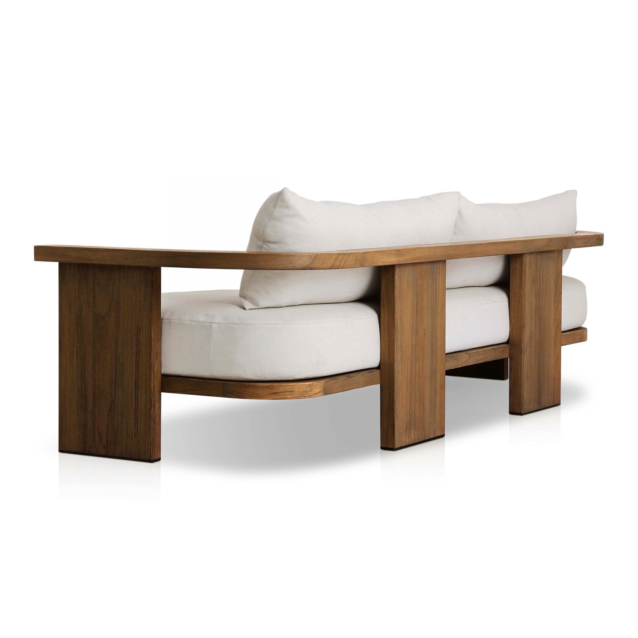 Four Hands Tahana Outdoor Sofa-96" — Alessi Linen-Stained Toasted Brown-FSC