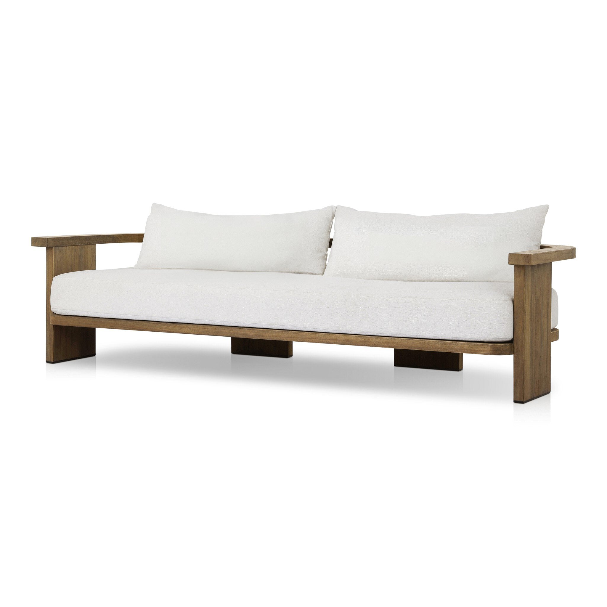 Four Hands Tahana Outdoor Sofa-96" — Alessi Linen-Stained Toasted Brown-FSC