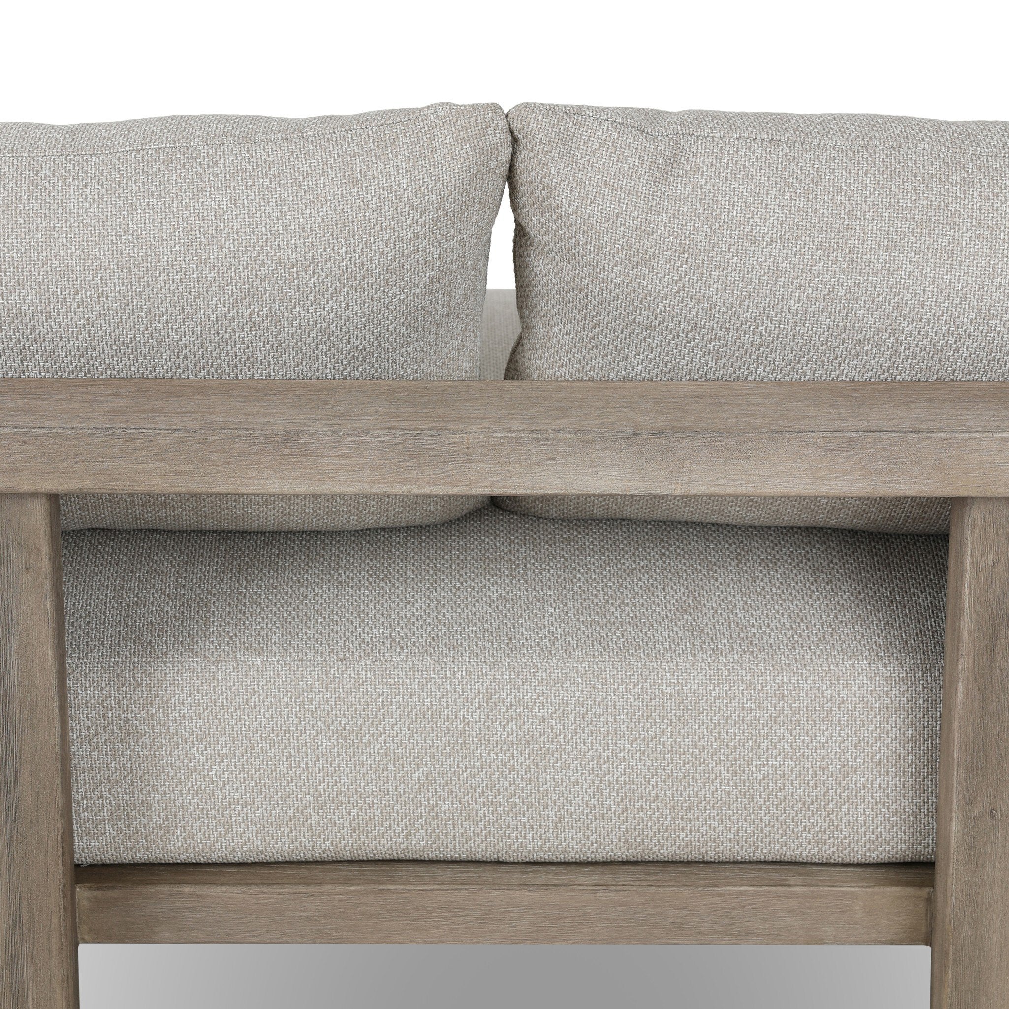 Four Hands Tahana Outdoor Sofa-96" — Hayes Fog-Stained Aged Grey-FSC
