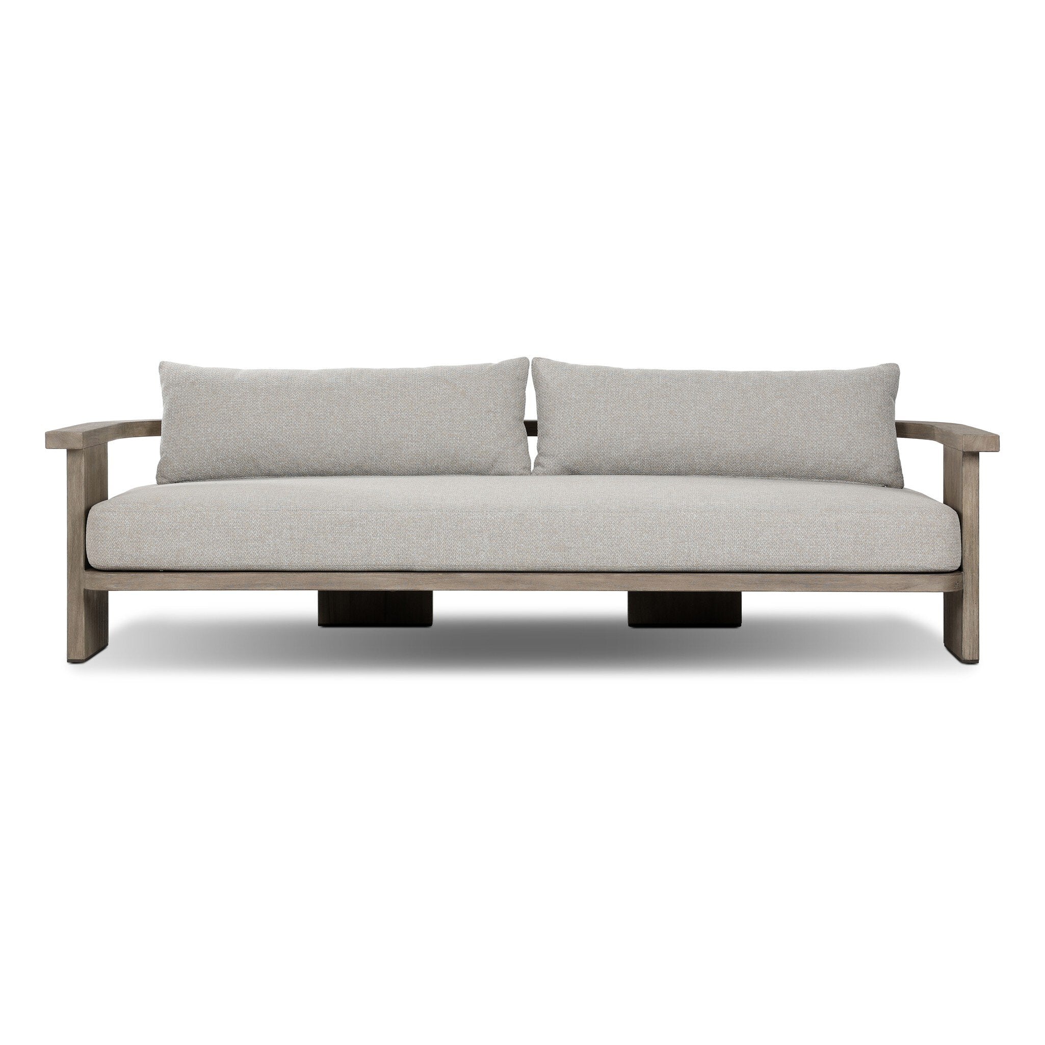 Four Hands Tahana Outdoor Sofa-96" — Hayes Fog-Stained Aged Grey-FSC