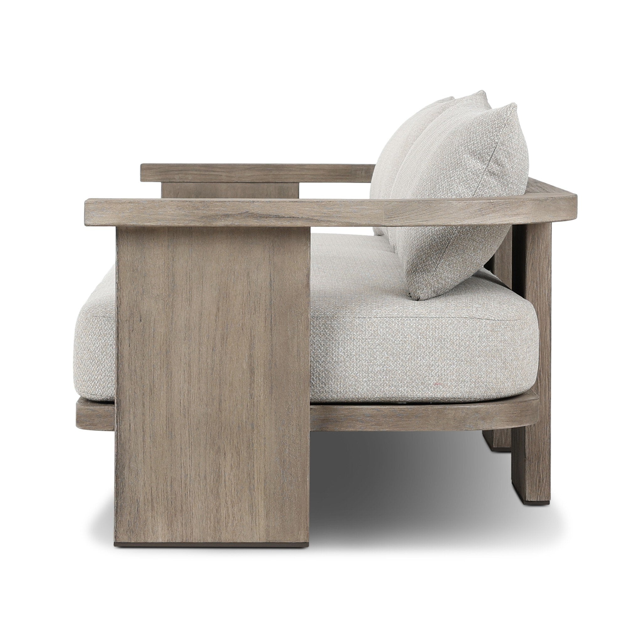 Four Hands Tahana Outdoor Sofa-96" — Hayes Fog-Stained Aged Grey-FSC