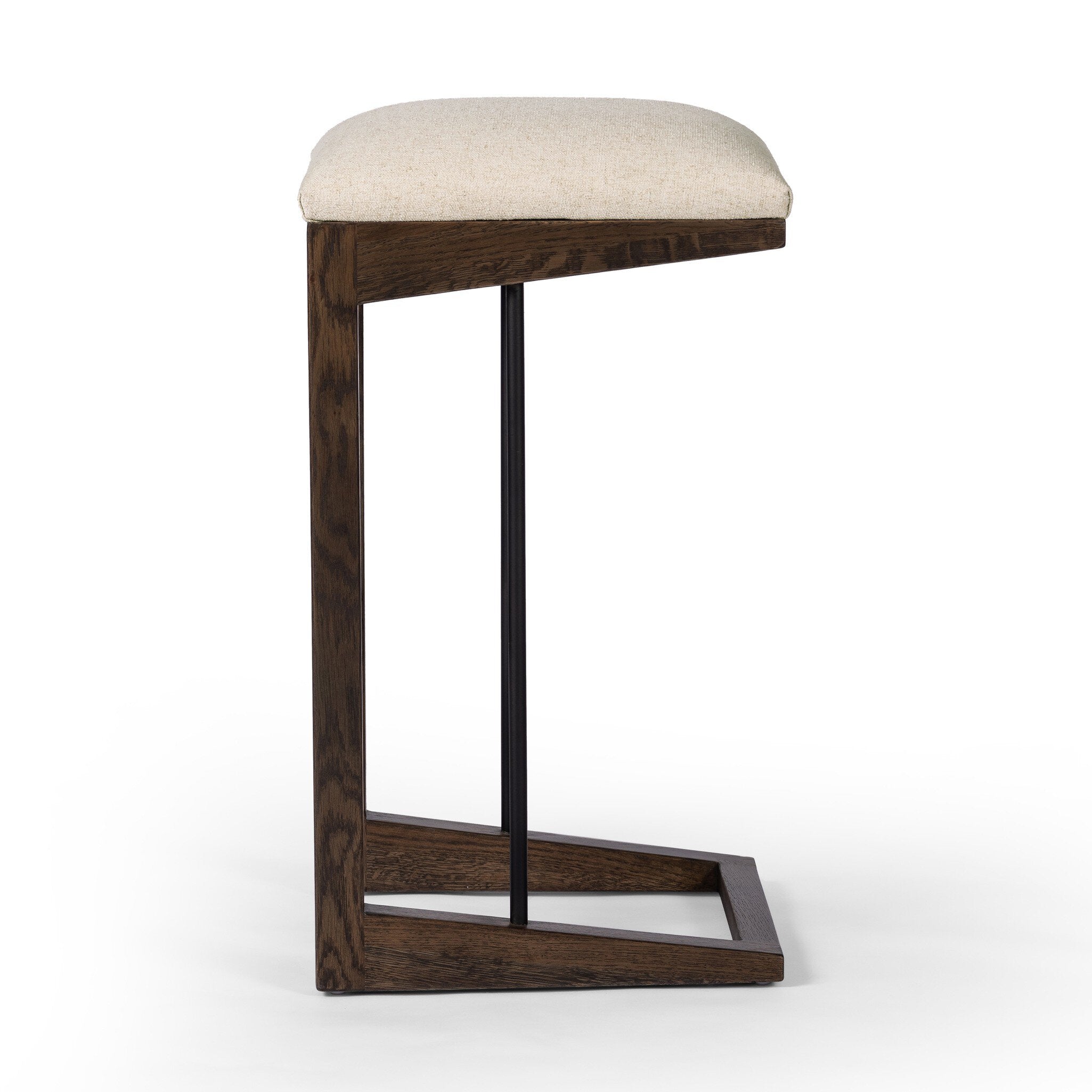 Four Hands Finn Bar + Counter Stool — Antwerp Natural-Sienna Brown Oak-Midnight Iron-Bar
