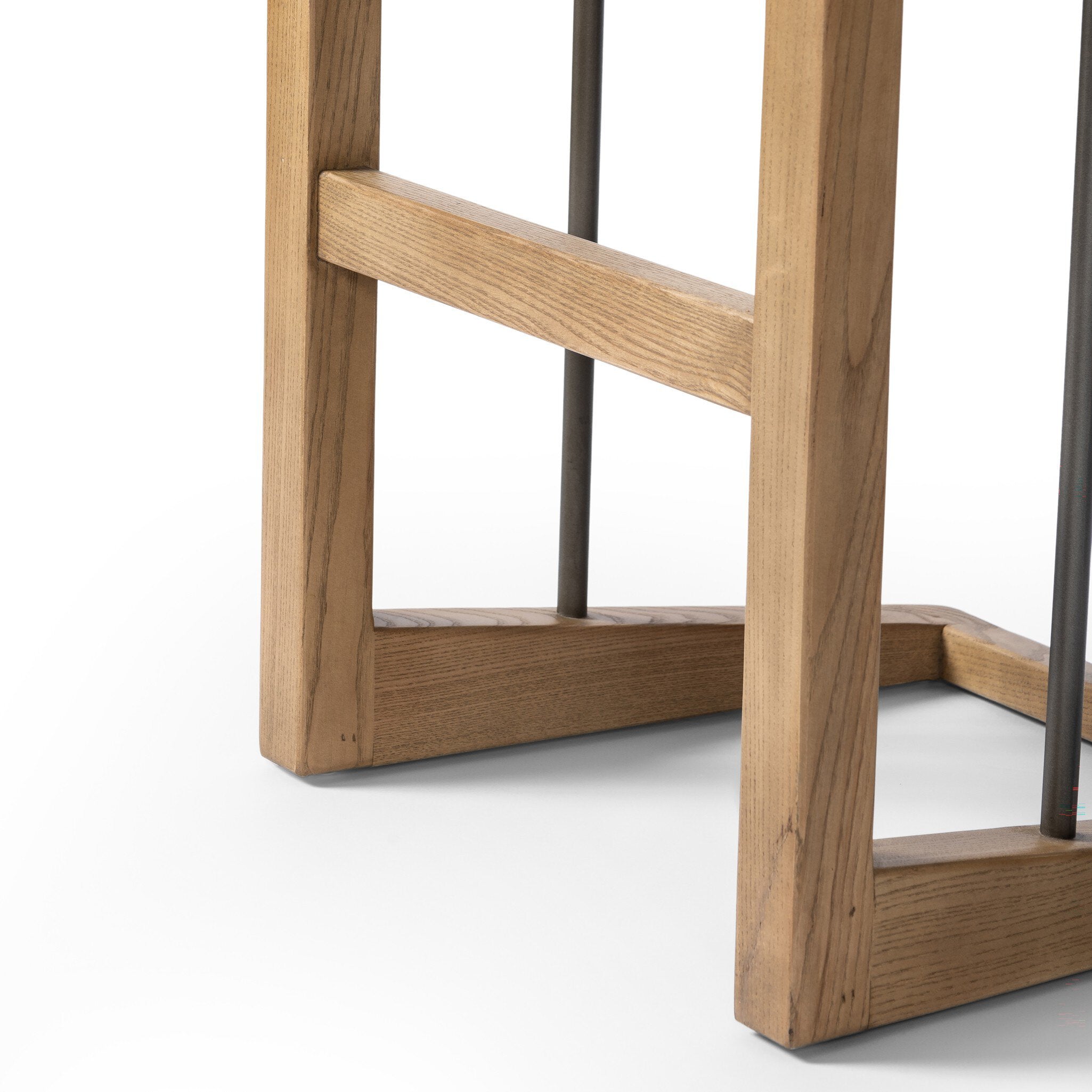 Four Hands Finn Bar + Counter Stool — Somerton Ash-Toasted Ash Solid-Gris Gunmetal-Bar