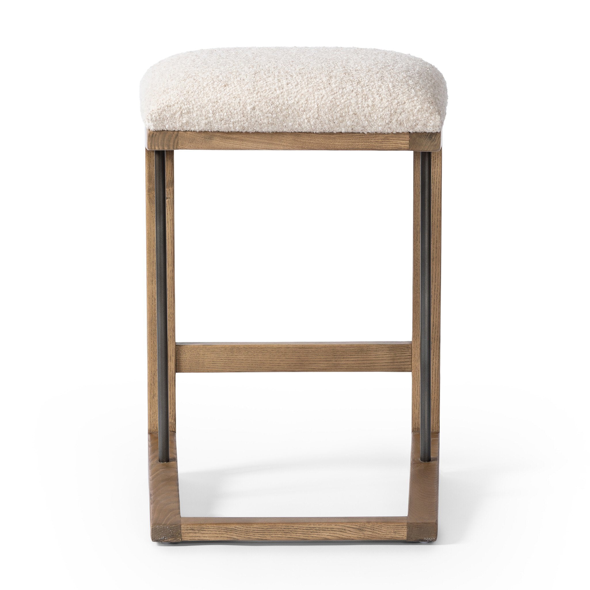 Four Hands Finn Bar + Counter Stool — Somerton Ash-Toasted Ash Solid-Gris Gunmetal-Counter