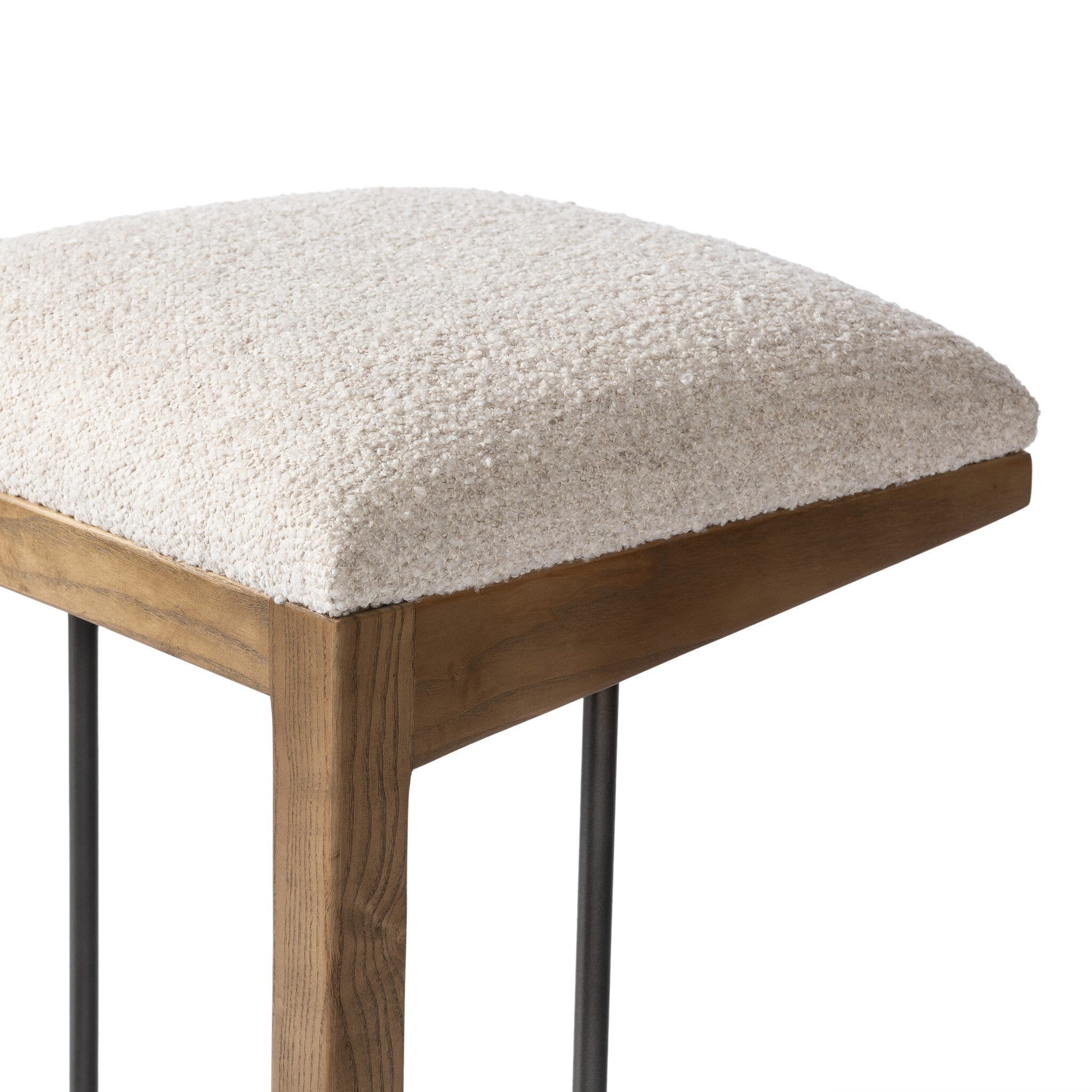 Four Hands Finn Bar + Counter Stool — Somerton Ash-Toasted Ash Solid-Gris Gunmetal-Counter