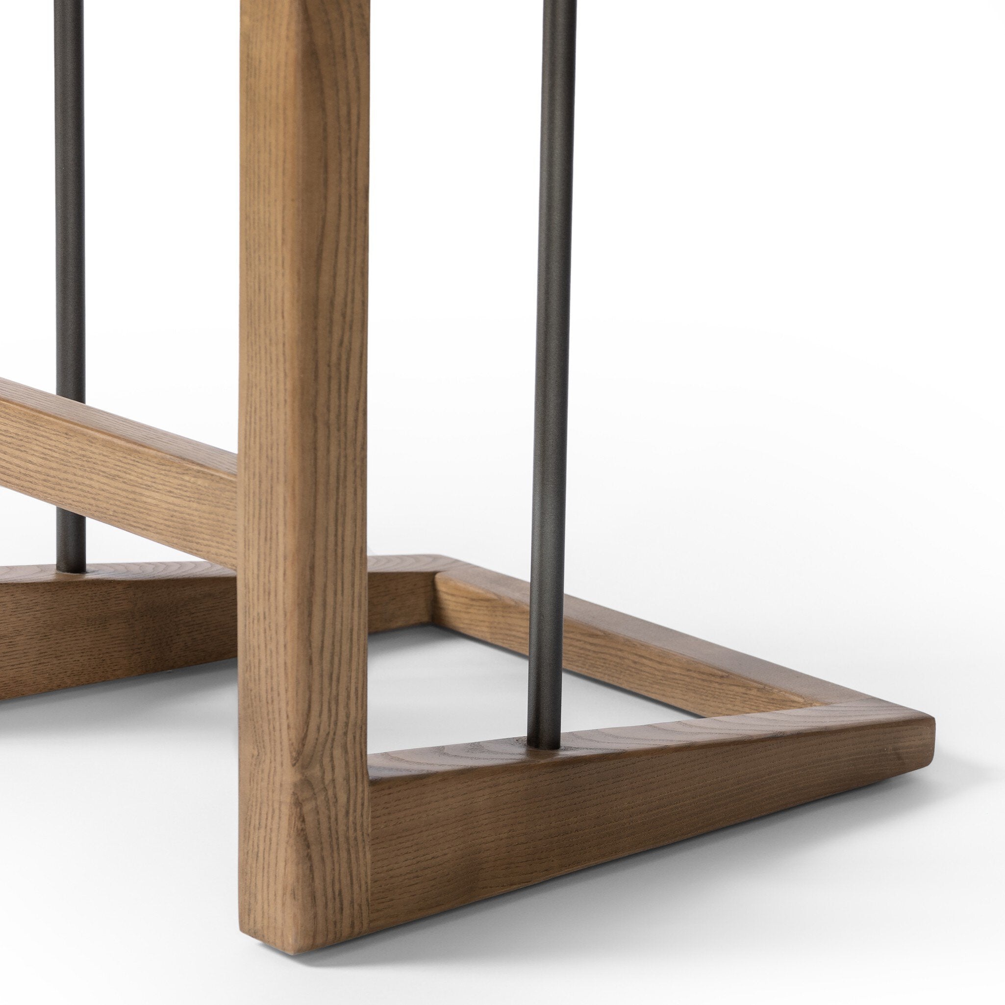 Four Hands Finn Bar + Counter Stool — Somerton Ash-Toasted Ash Solid-Gris Gunmetal-Counter