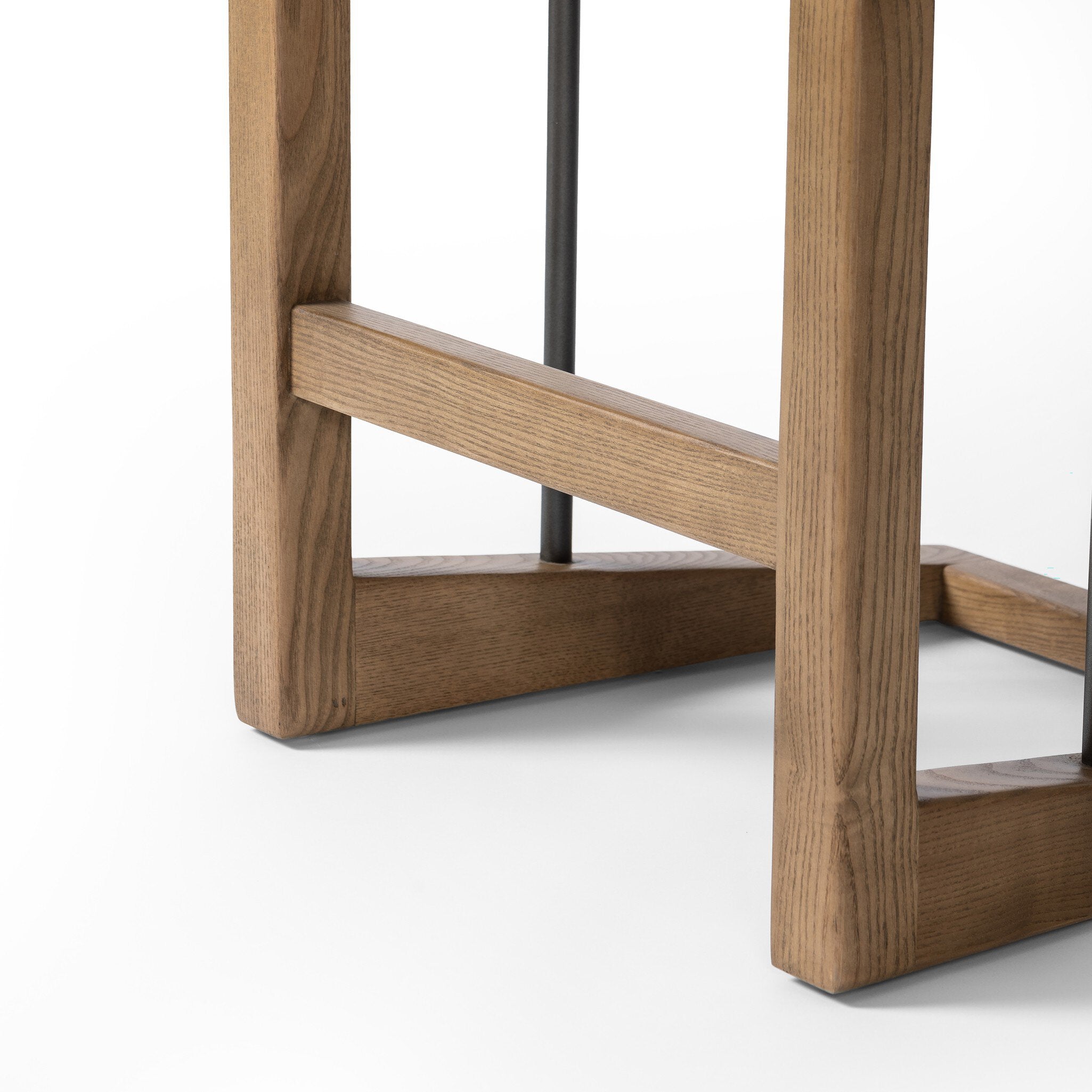 Four Hands Finn Bar + Counter Stool — Somerton Ash-Toasted Ash Solid-Gris Gunmetal-Counter