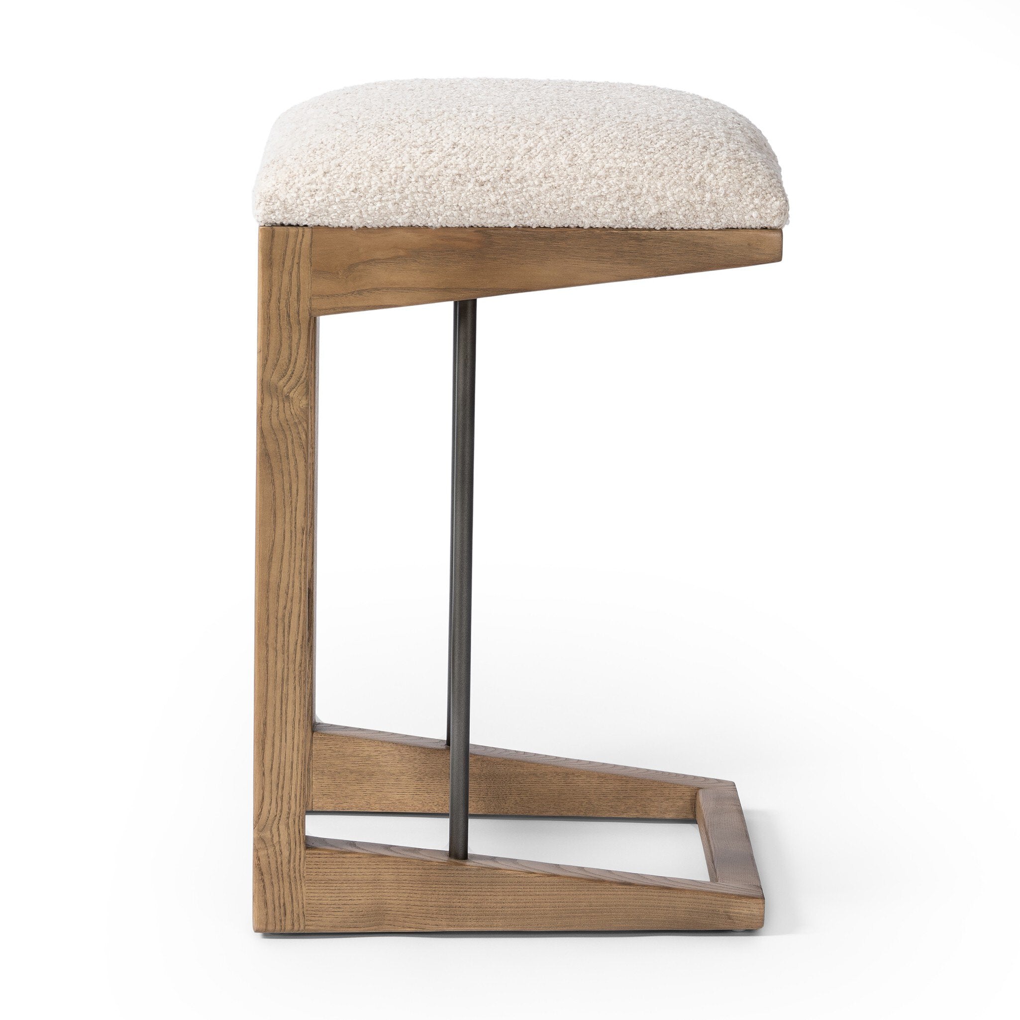Four Hands Finn Bar + Counter Stool — Somerton Ash-Toasted Ash Solid-Gris Gunmetal-Counter