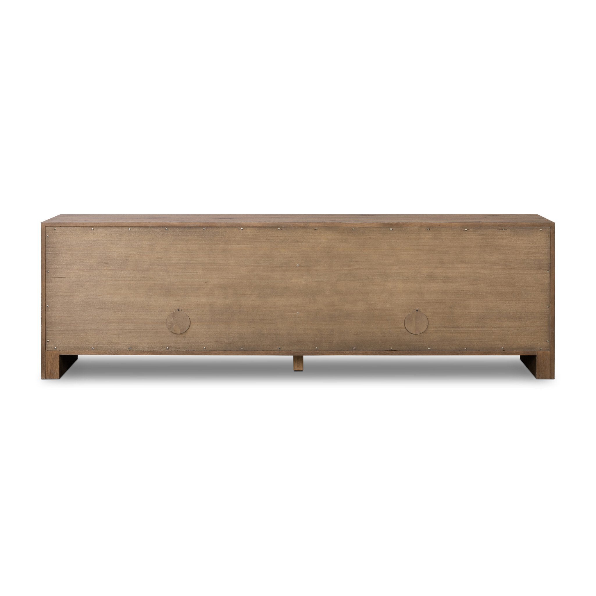 Four Hands Chalmers Media Console — Weathered Oak-Weathered Oak Veneer