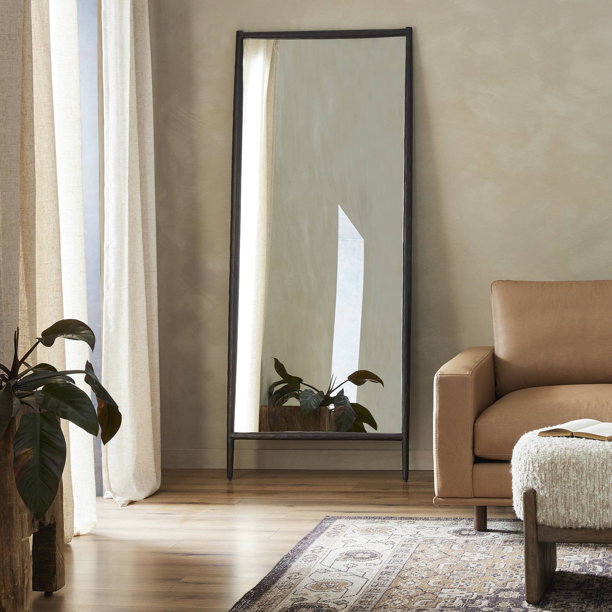 Four Hands Tapered Floor Mirror — Bronzed Aluminum