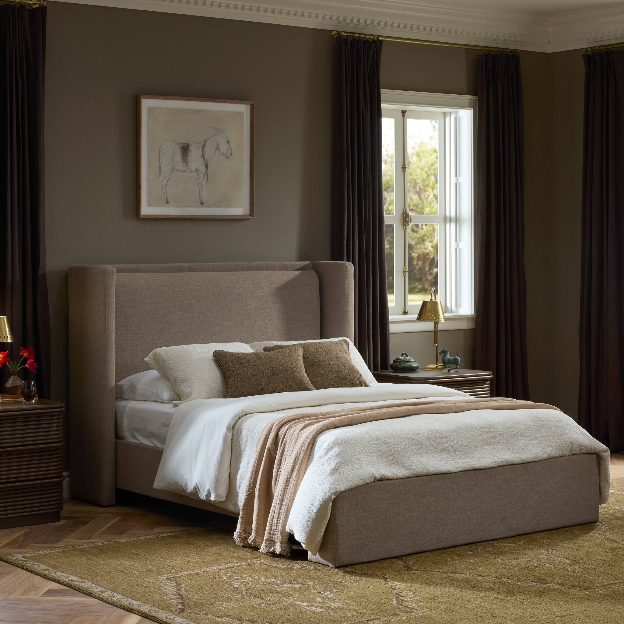 Four Hands Sophia Bed — Crypton Nomad Taupe-King