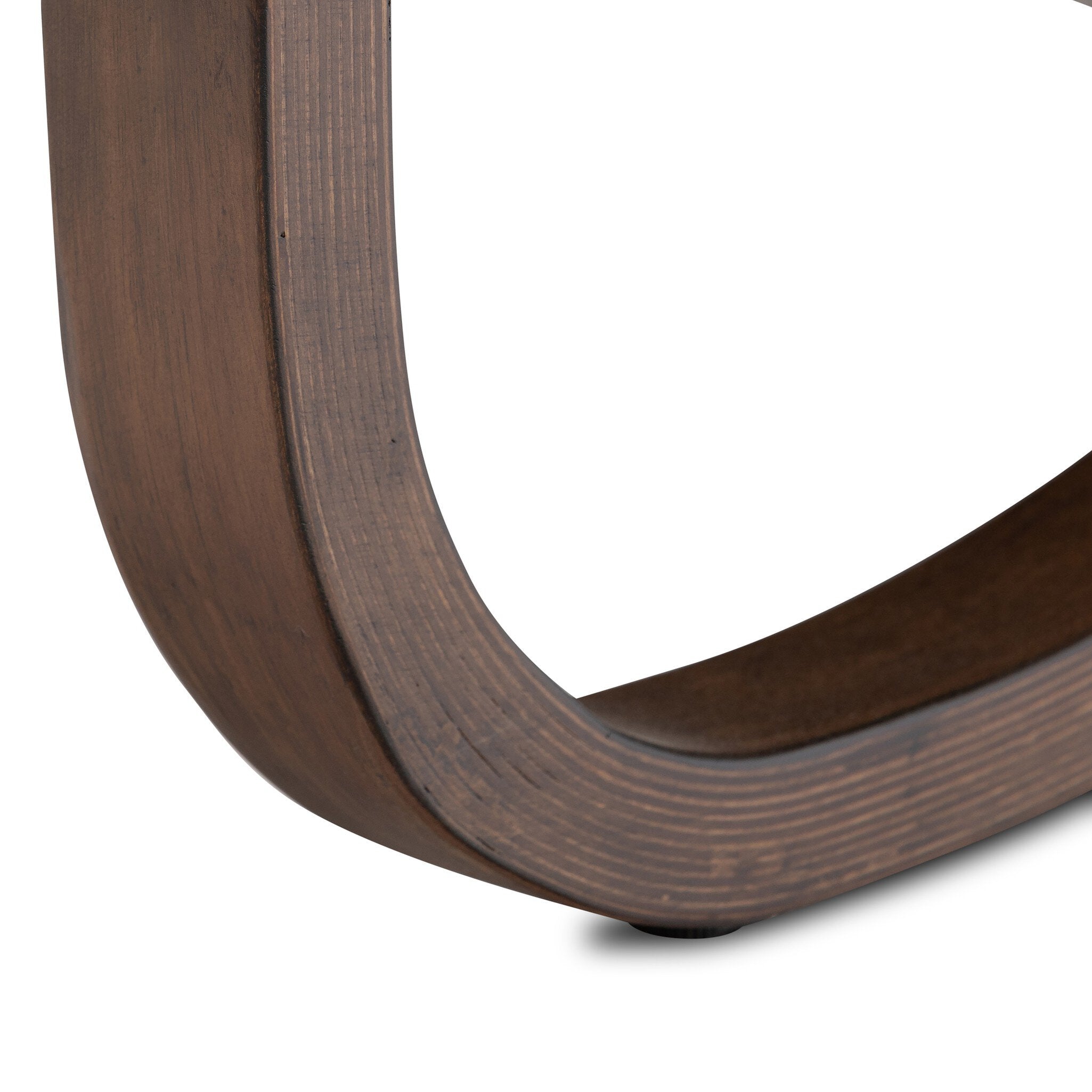 Four Hands Tobin Chair — Taupe Mongolian Fur-Terra Brown Parawood Veneer