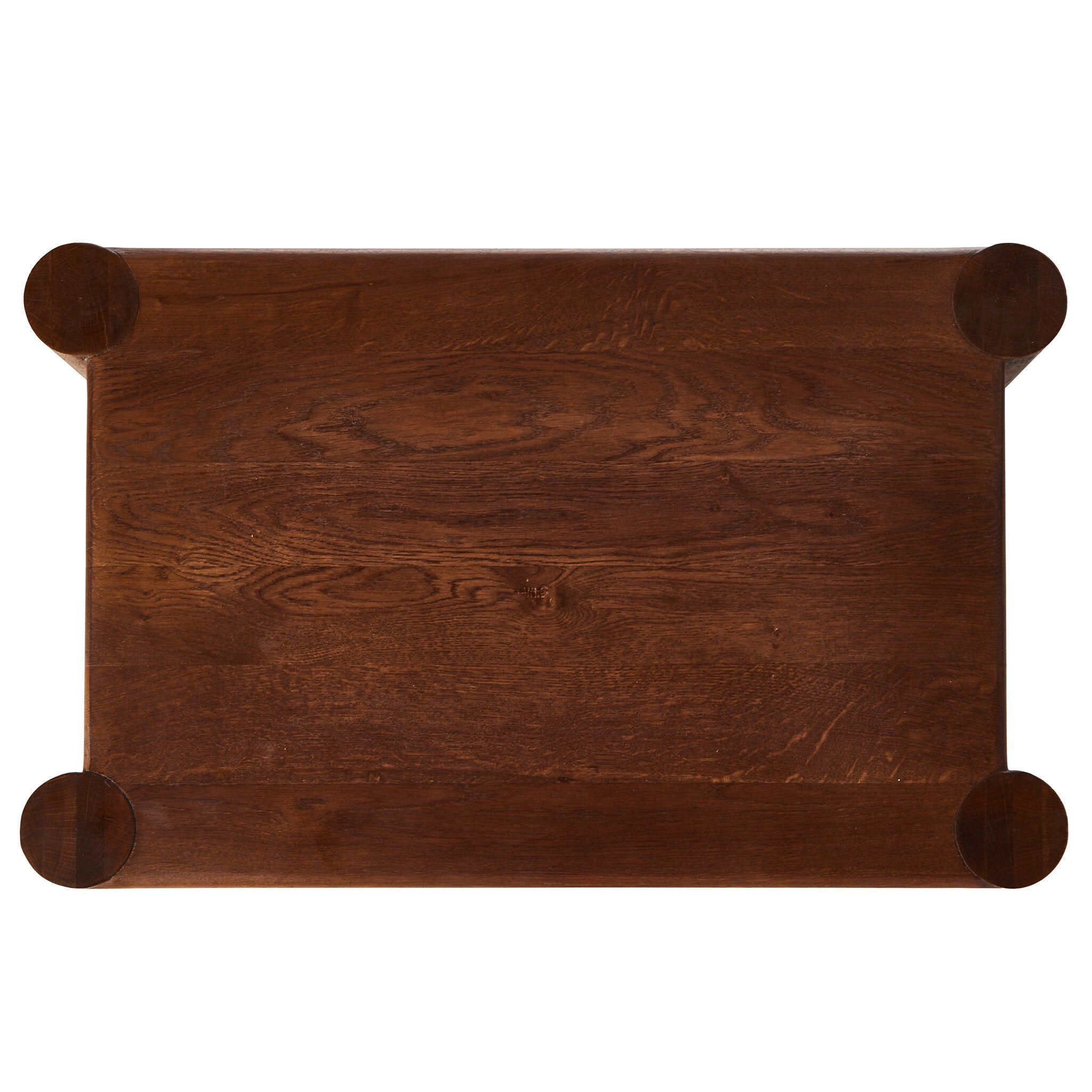 Four Hands Ezri Nightstand — Cocoa Oak-Carved Cocoa Oak