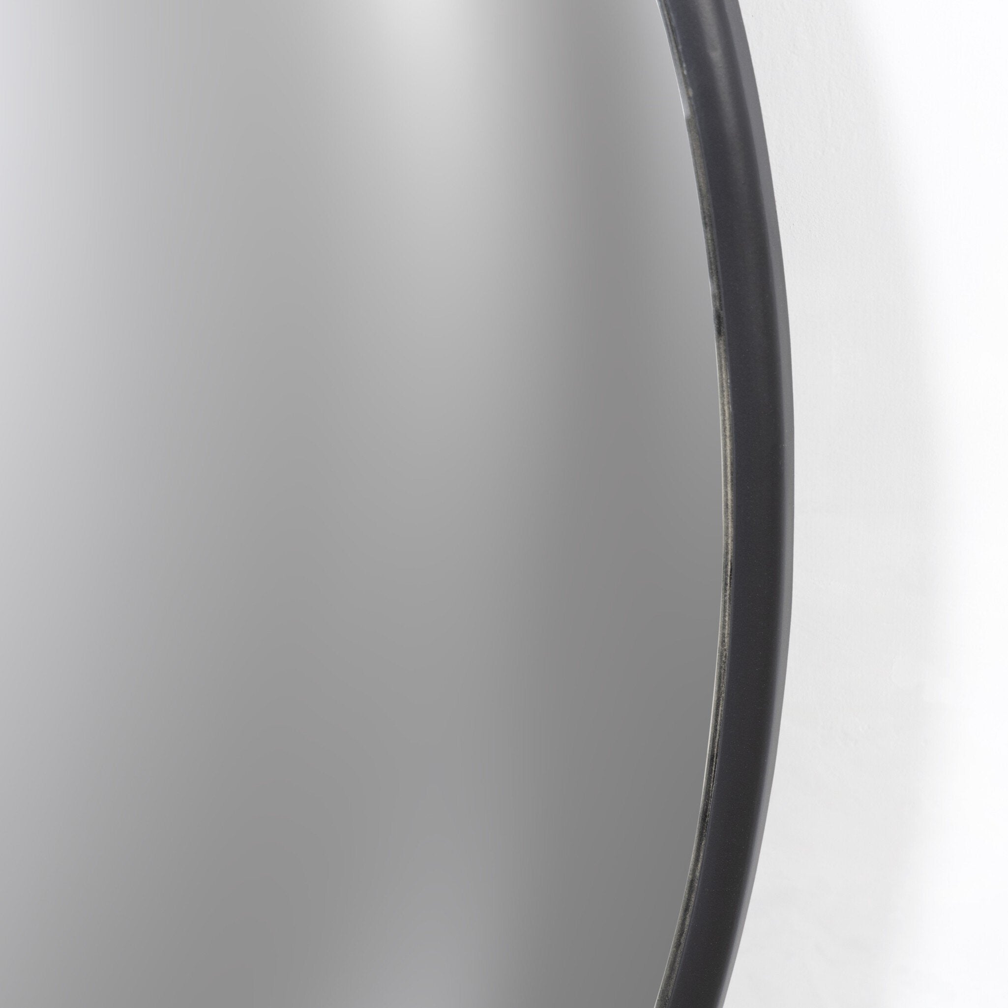 Four Hands Convex Wall Mirror — Iron Matte Black
