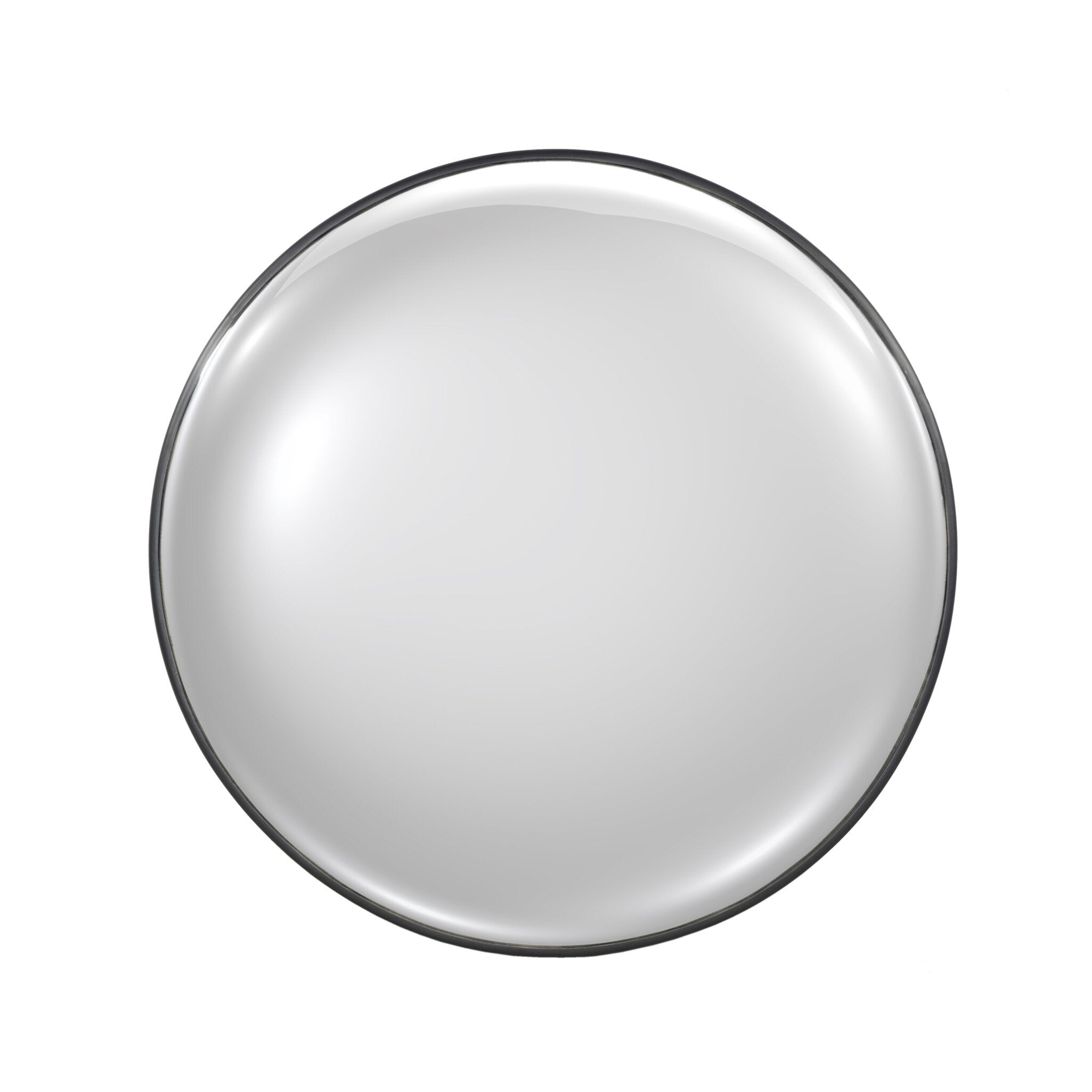 Four Hands Convex Wall Mirror — Iron Matte Black