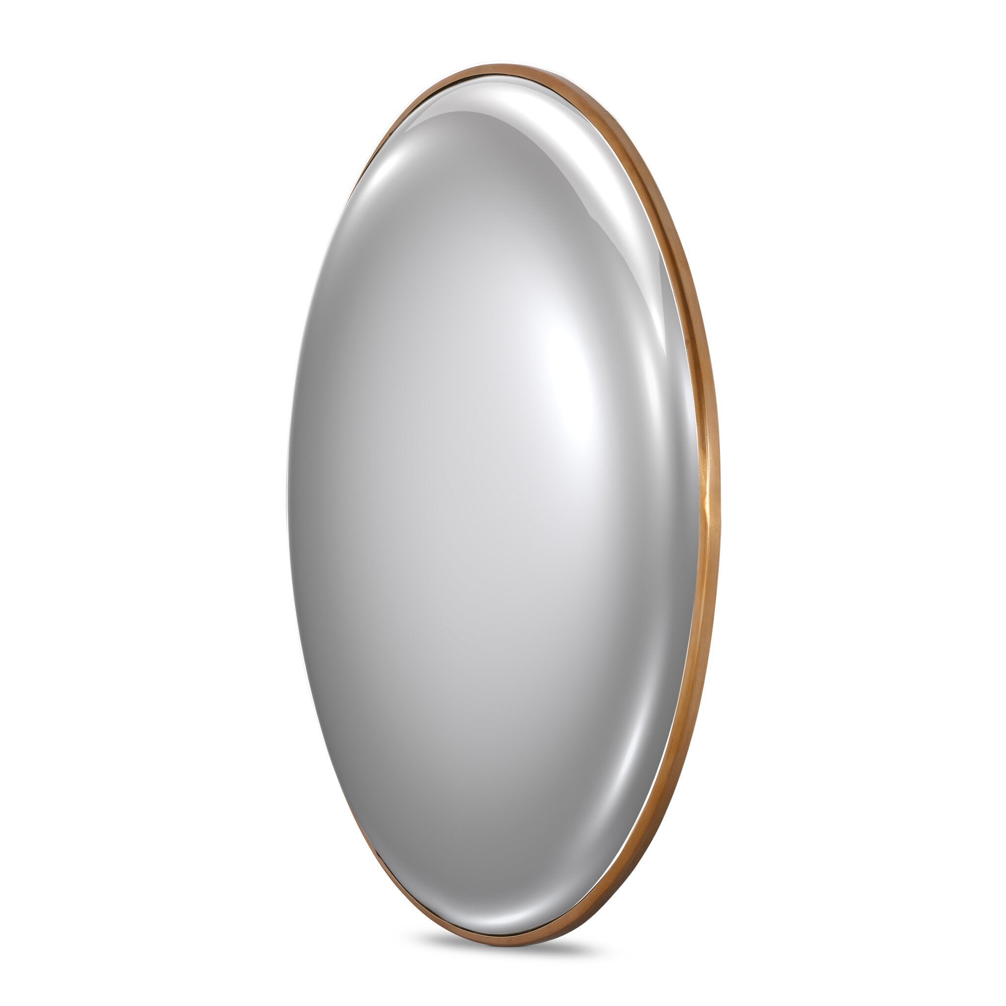 Four Hands Convex Wall Mirror — Vintage Brass