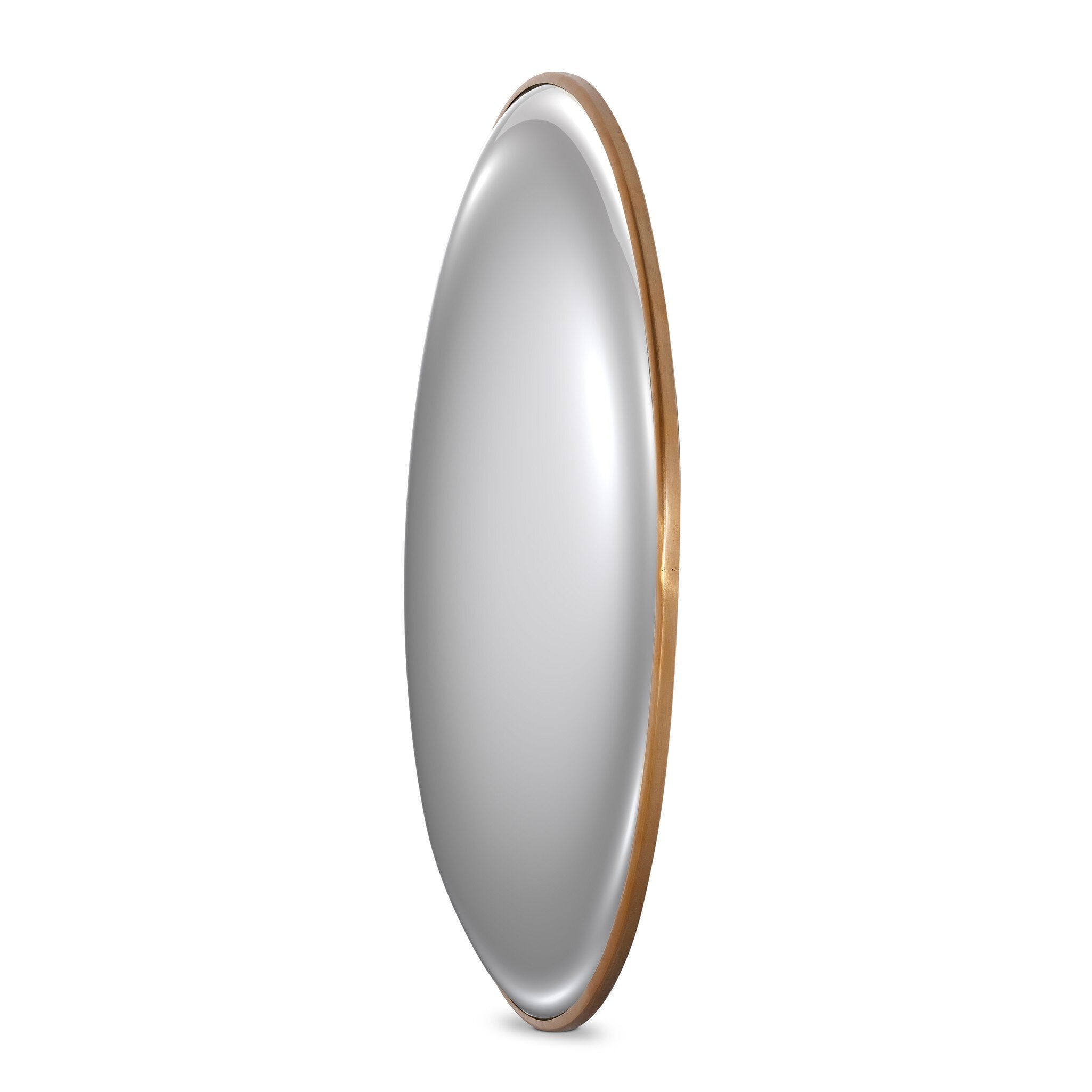 Four Hands Convex Wall Mirror — Vintage Brass