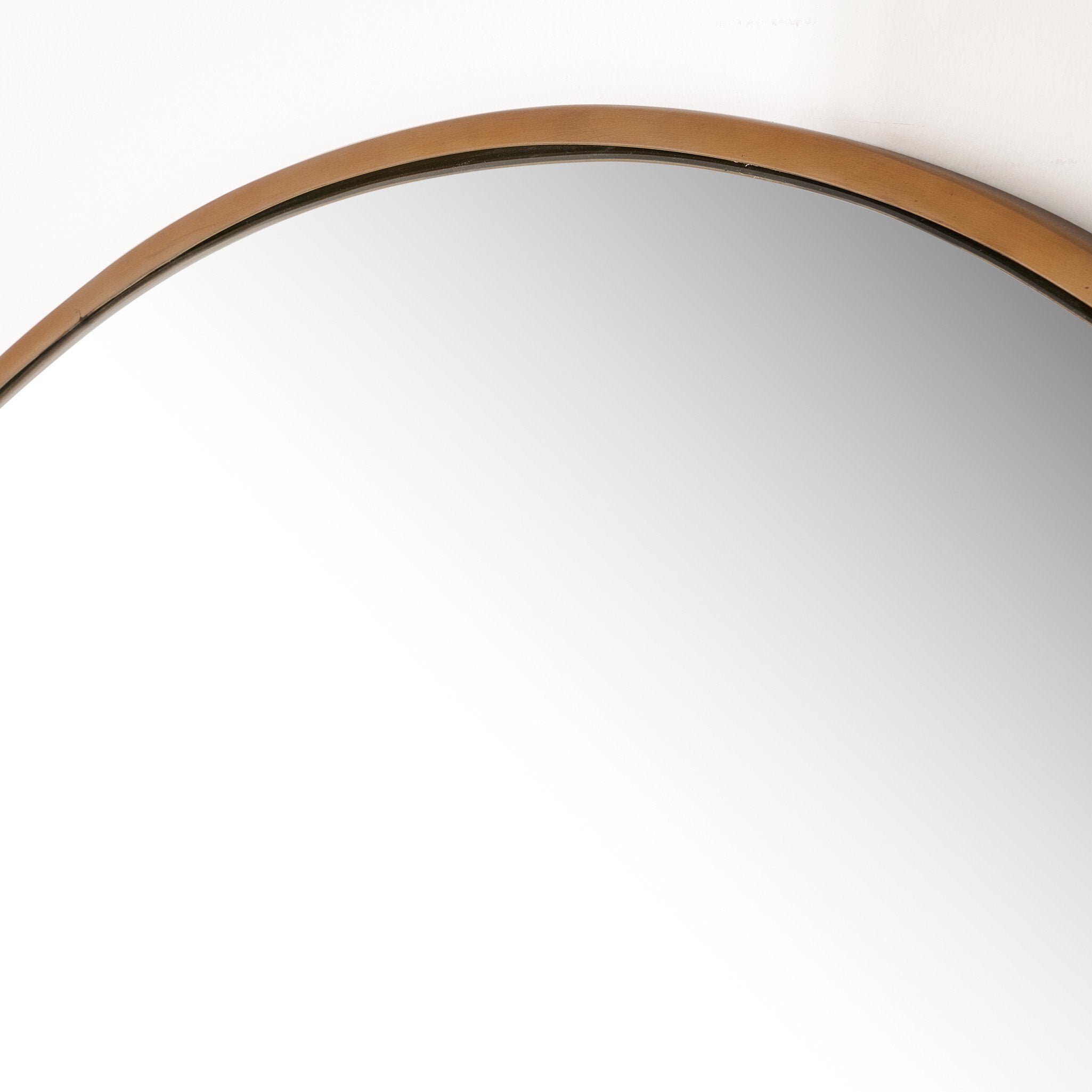 Four Hands Convex Wall Mirror — Vintage Brass