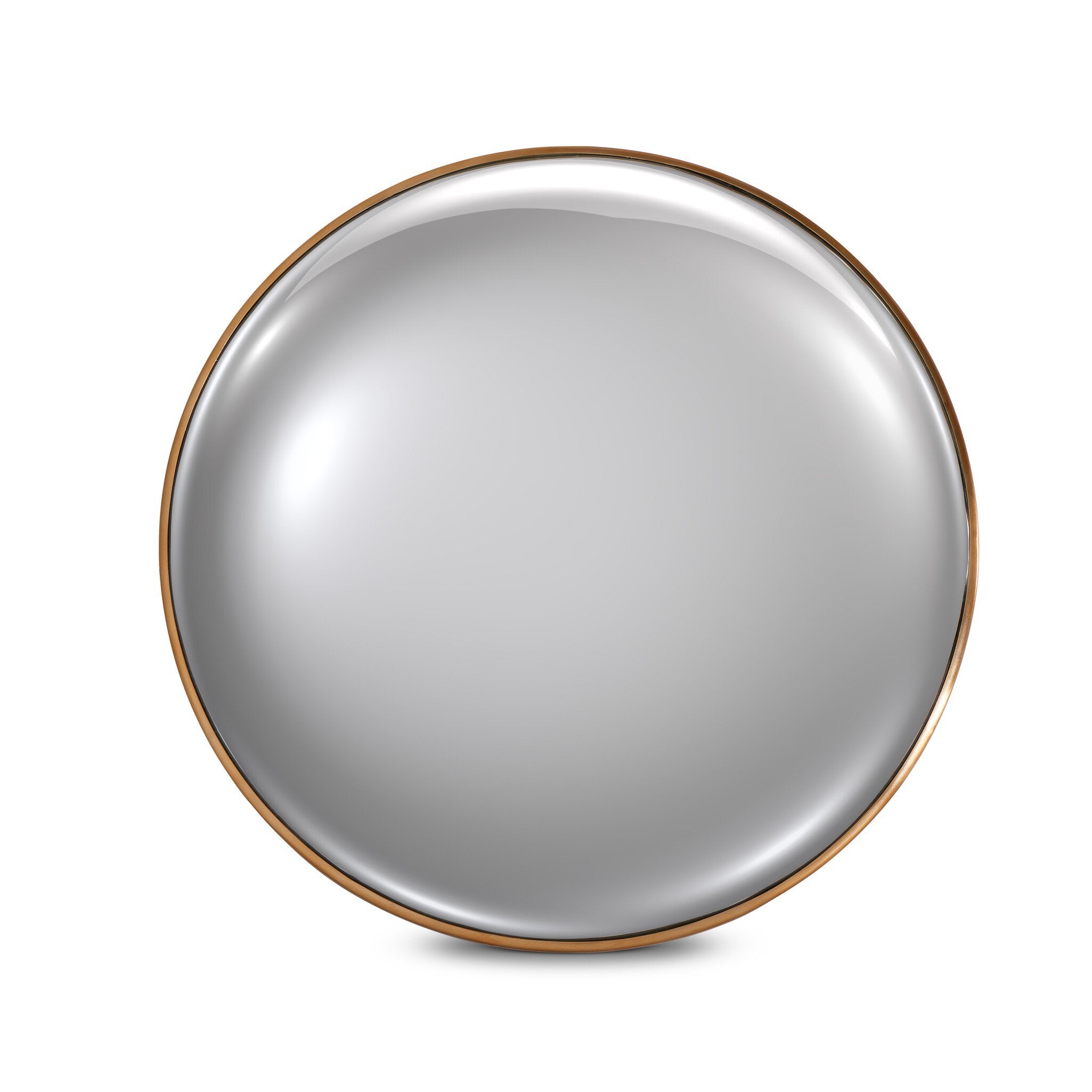 Four Hands Convex Wall Mirror — Vintage Brass