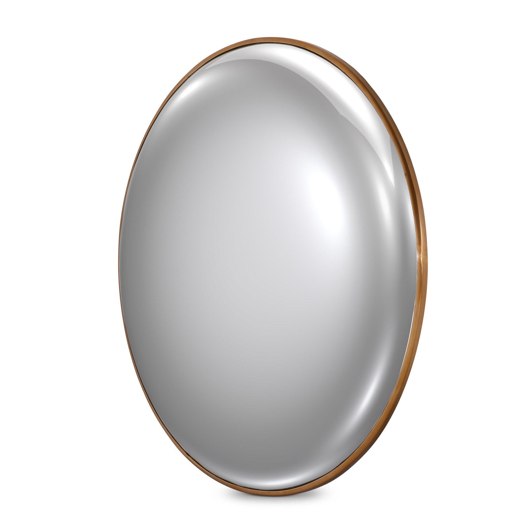 Four Hands Convex Wall Mirror — Vintage Brass