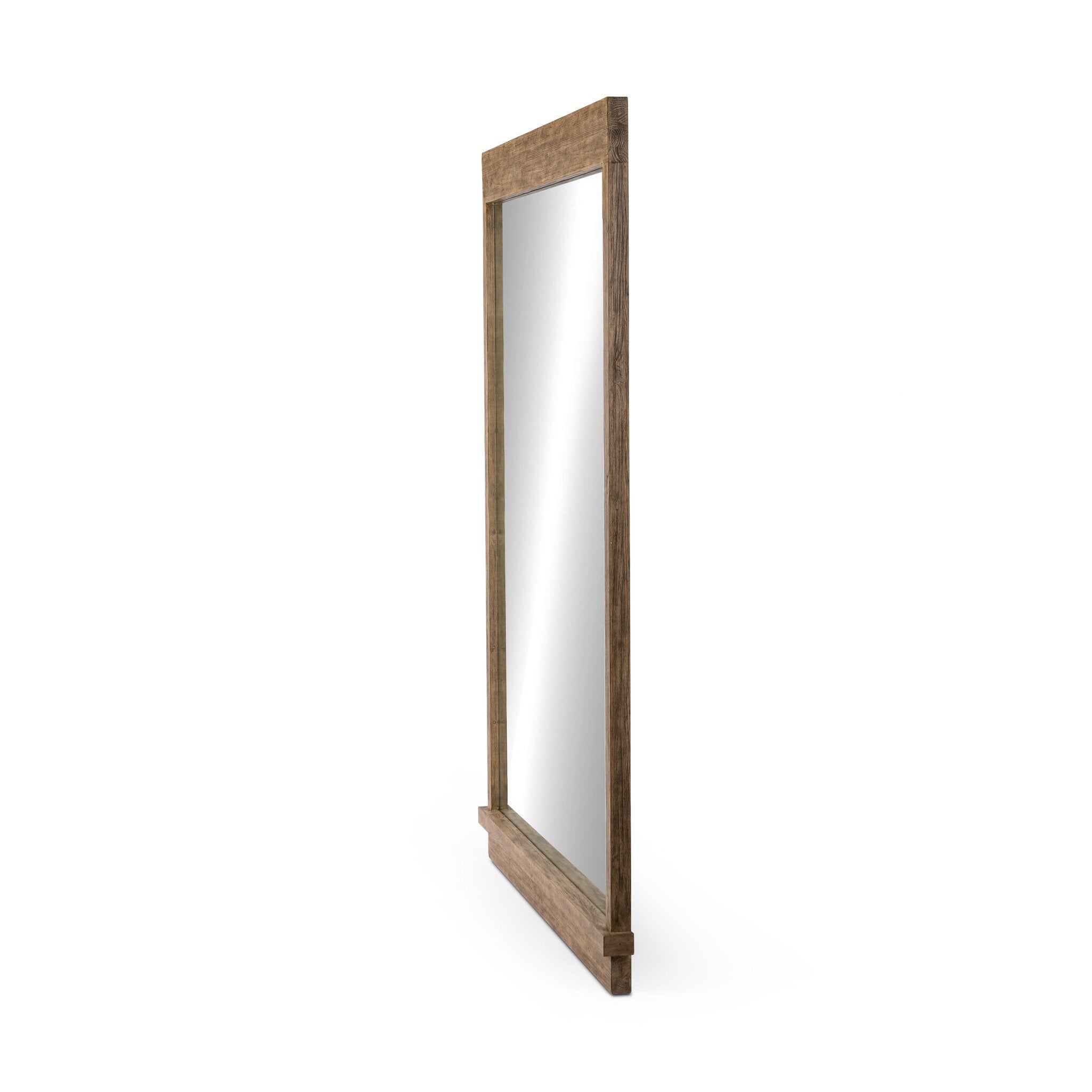 Four Hands Ledge Floor Mirror — Distressed Light Pine