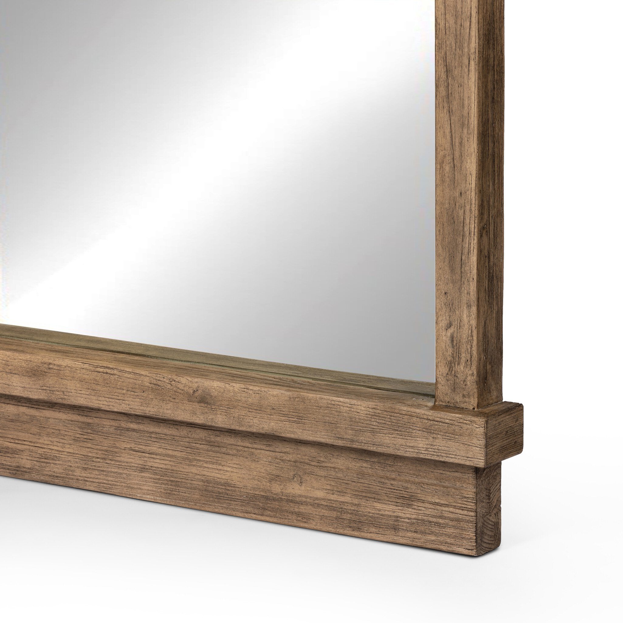 Four Hands Ledge Floor Mirror — Distressed Light Pine