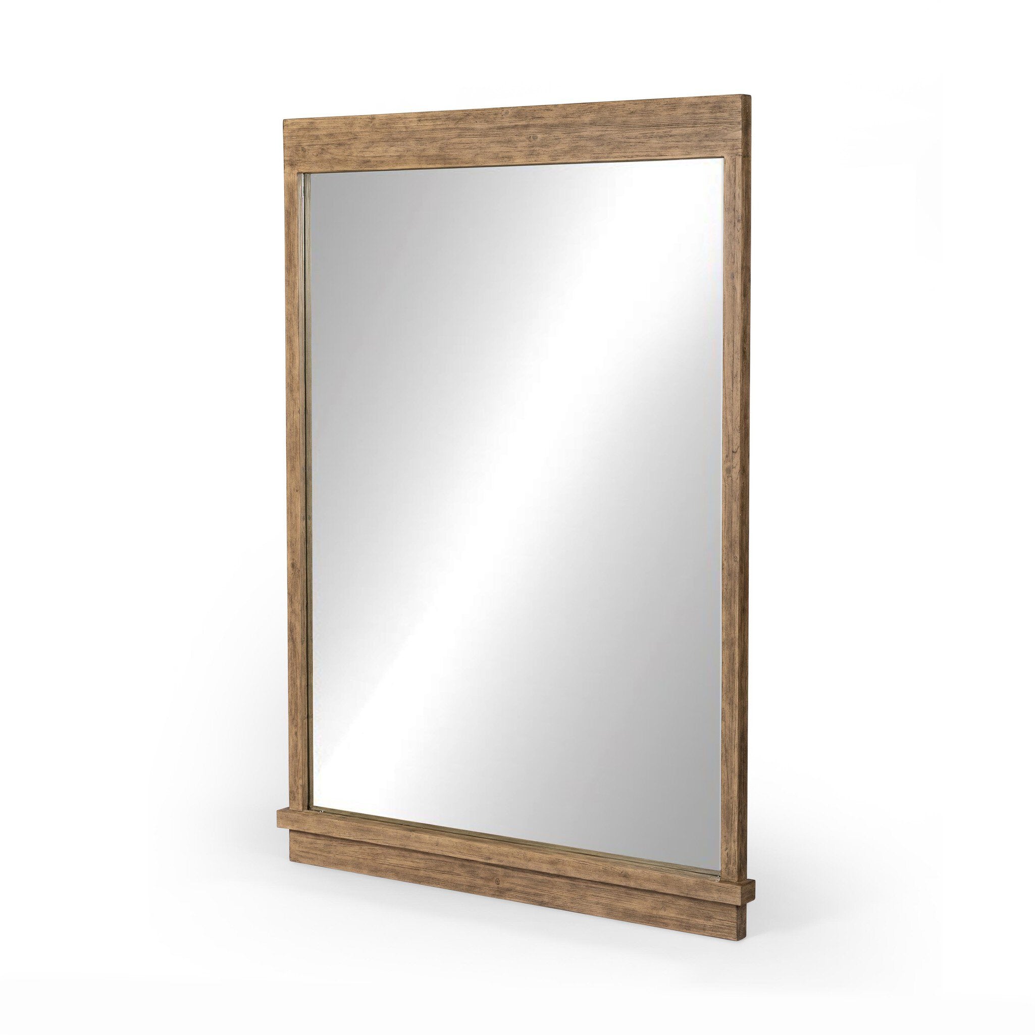 Four Hands Ledge Floor Mirror — Distressed Light Pine