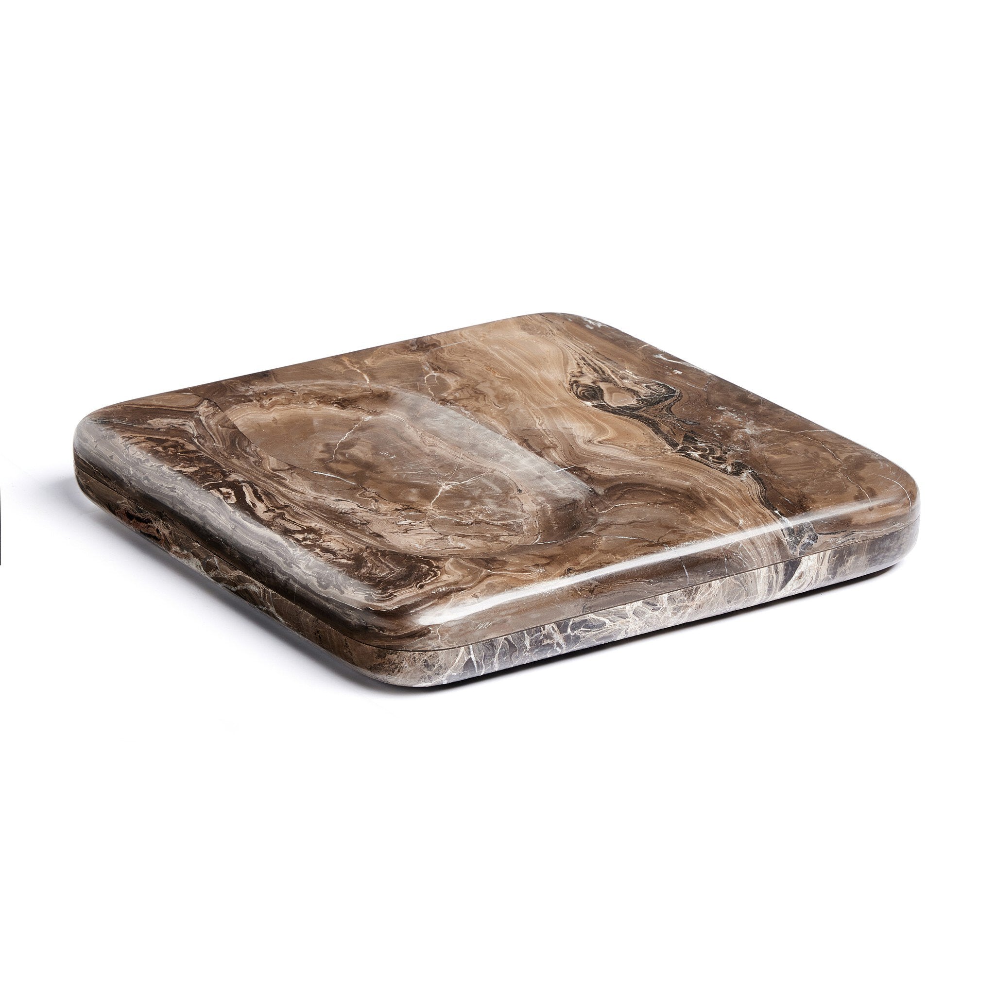 Four Hands Rossi Catchall — Rocky Brown Marble