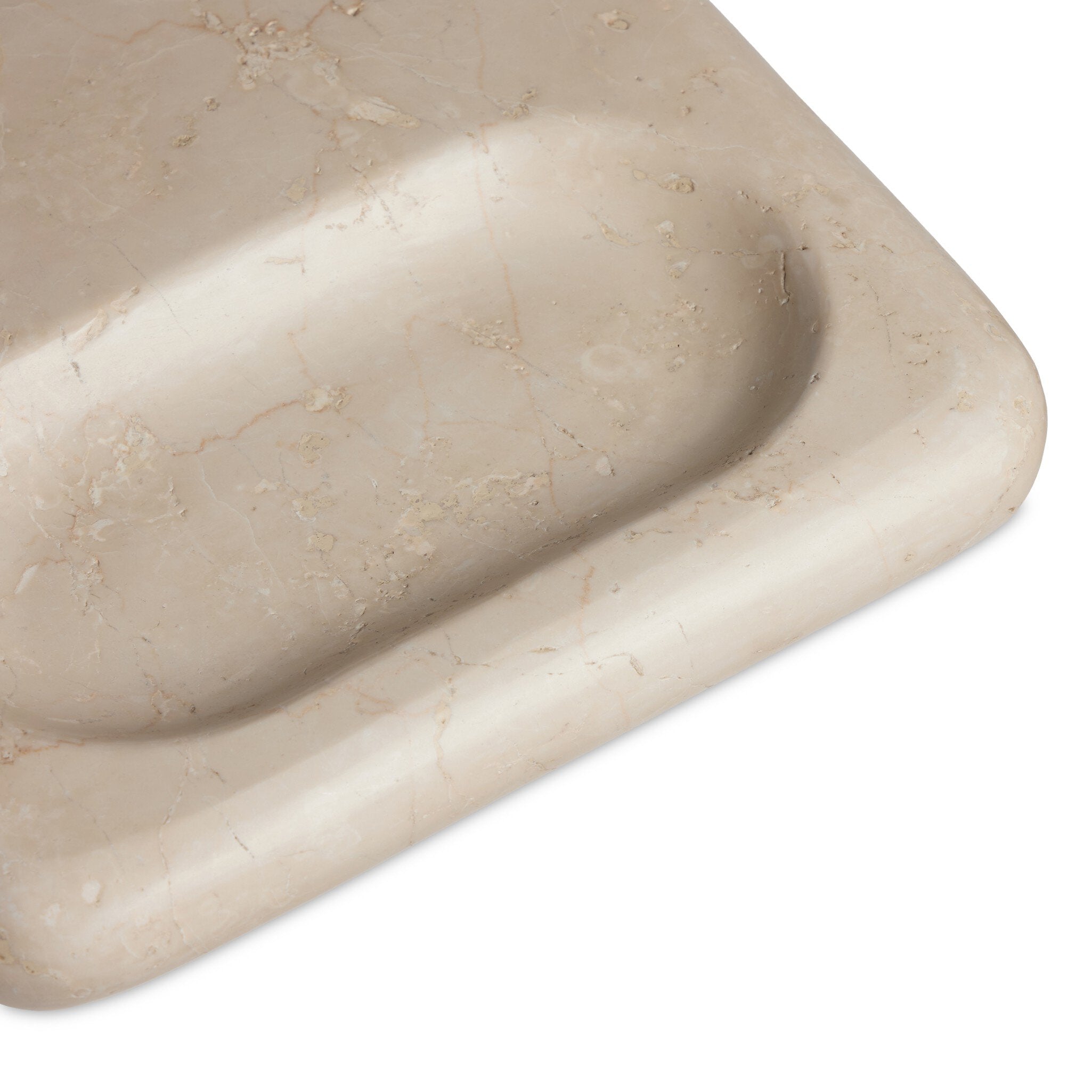 Four Hands Rossi Catchall — Cream Marble