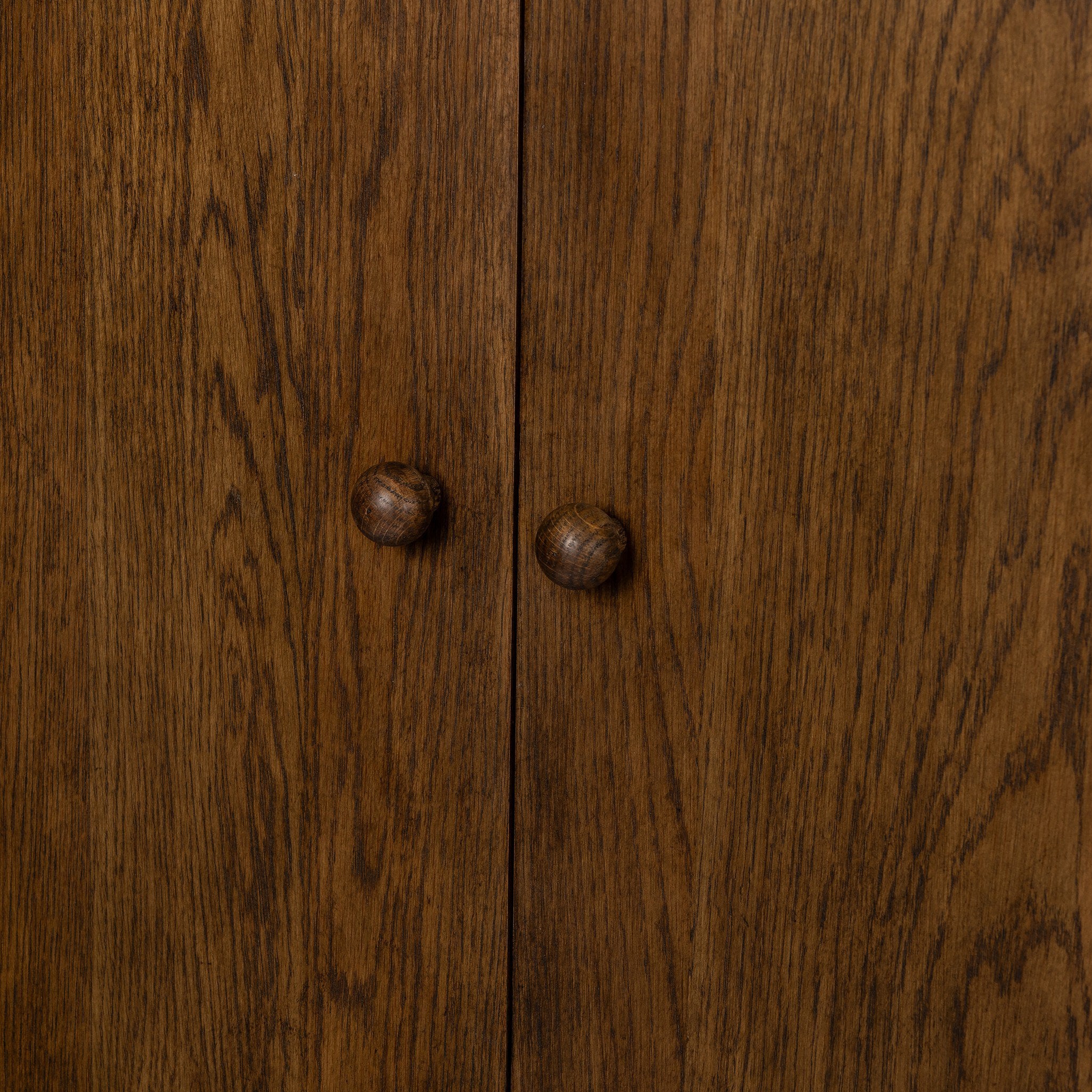 Four Hands Renaud 3-Door Cabinet — Dark Toasted Oak-Dark Toasted Oak Veneer