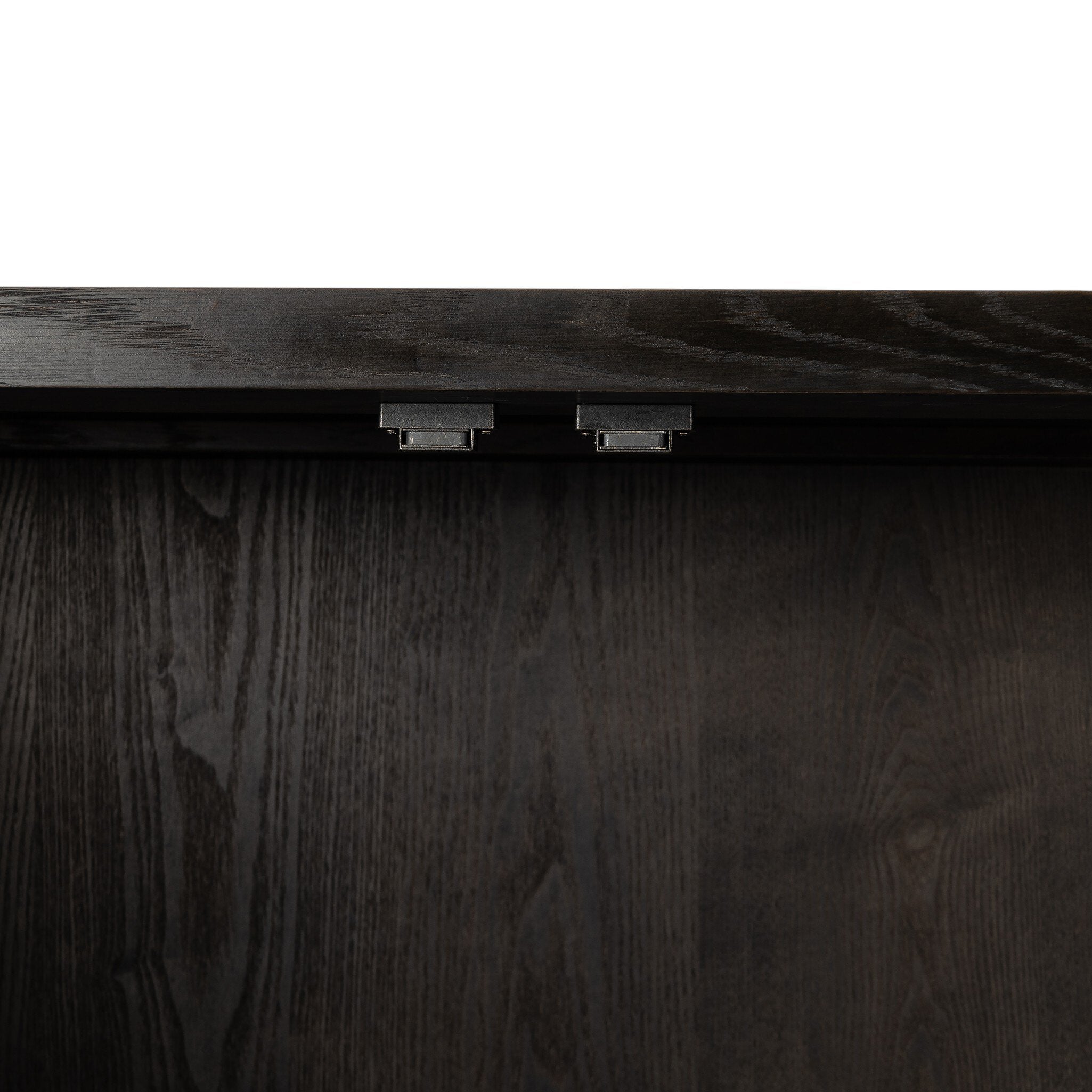 Four Hands Renaud 3-Door Cabinet — Charcoal Oak-Charcoal Oak Veneer