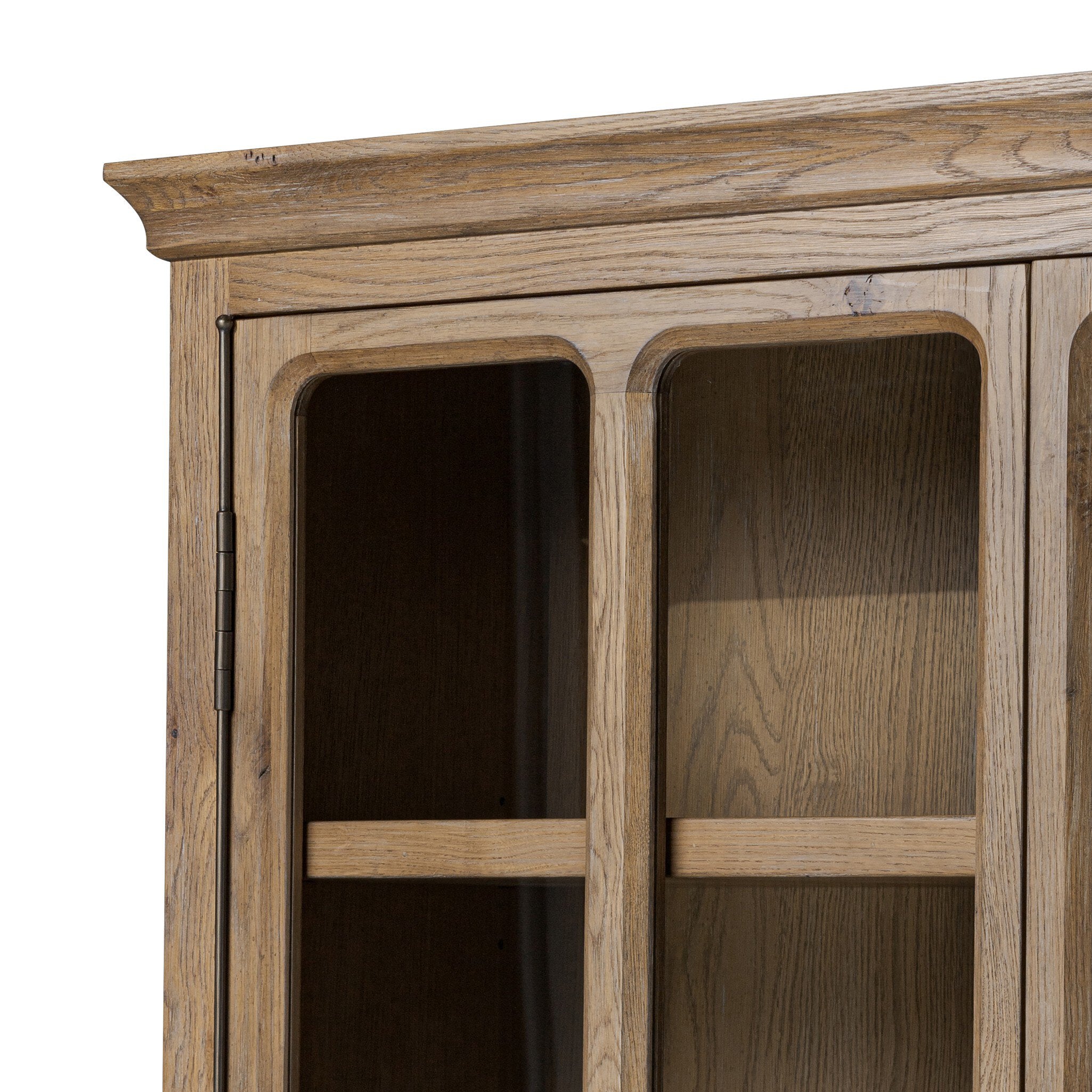 Four Hands Dawes Cabinet — Weathered Oak-Weathered Oak Veneer-Aged Bronze