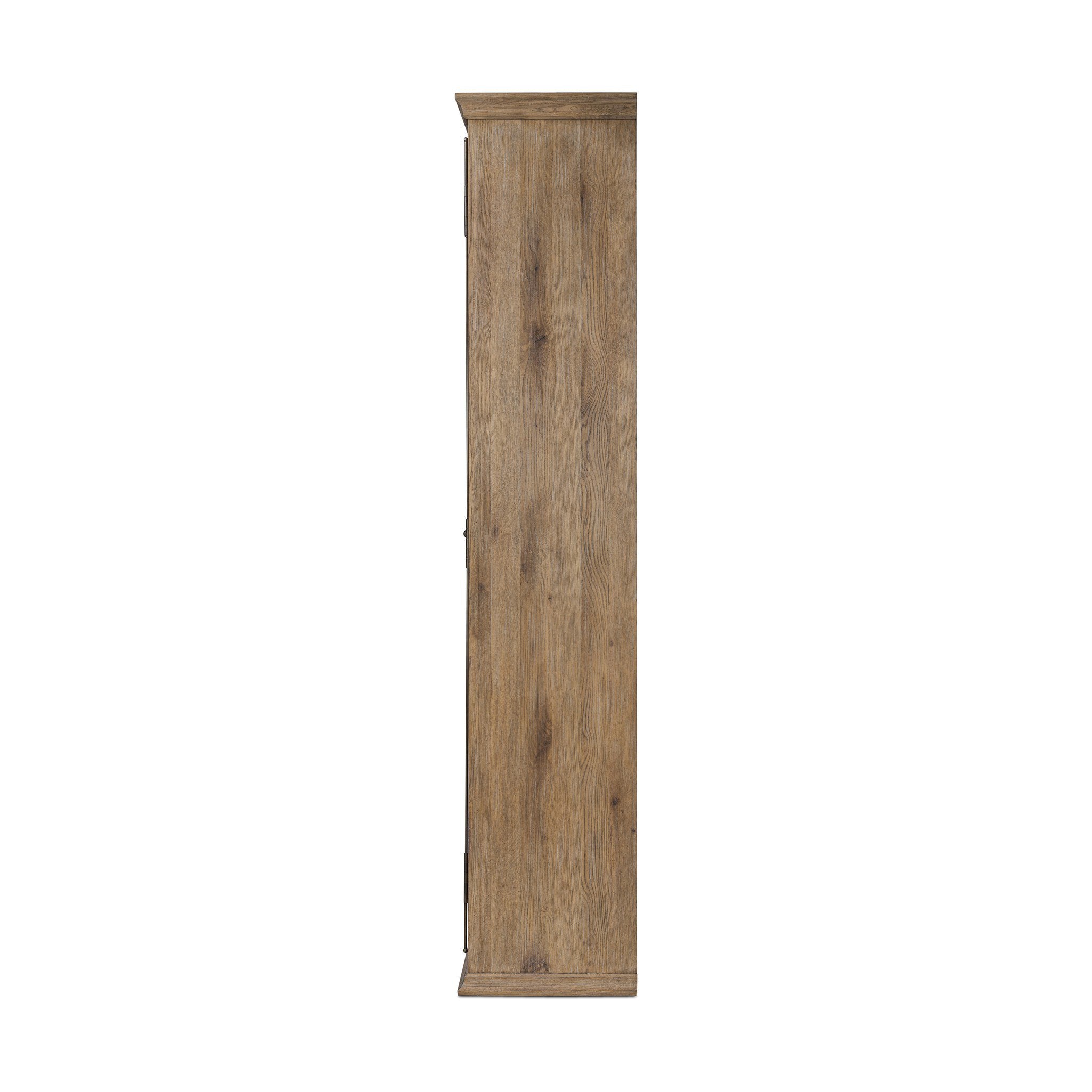 Four Hands Dawes Cabinet — Weathered Oak-Weathered Oak Veneer-Aged Bronze