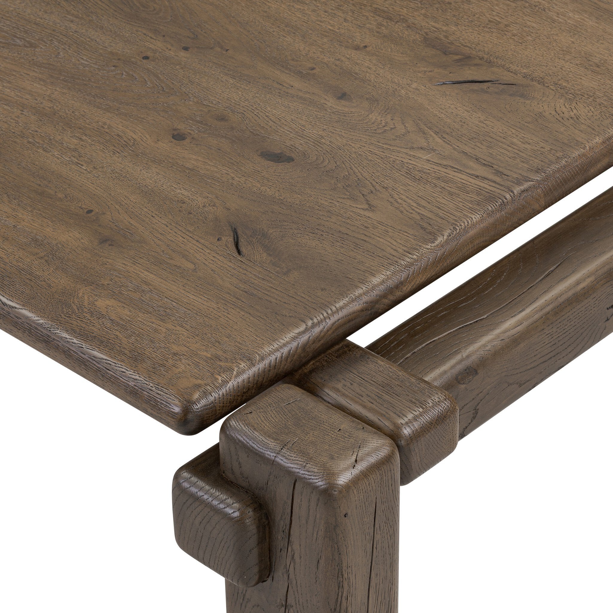 Four Hands Marcia Large Coffee Table — Grey Reclaimed French Oak