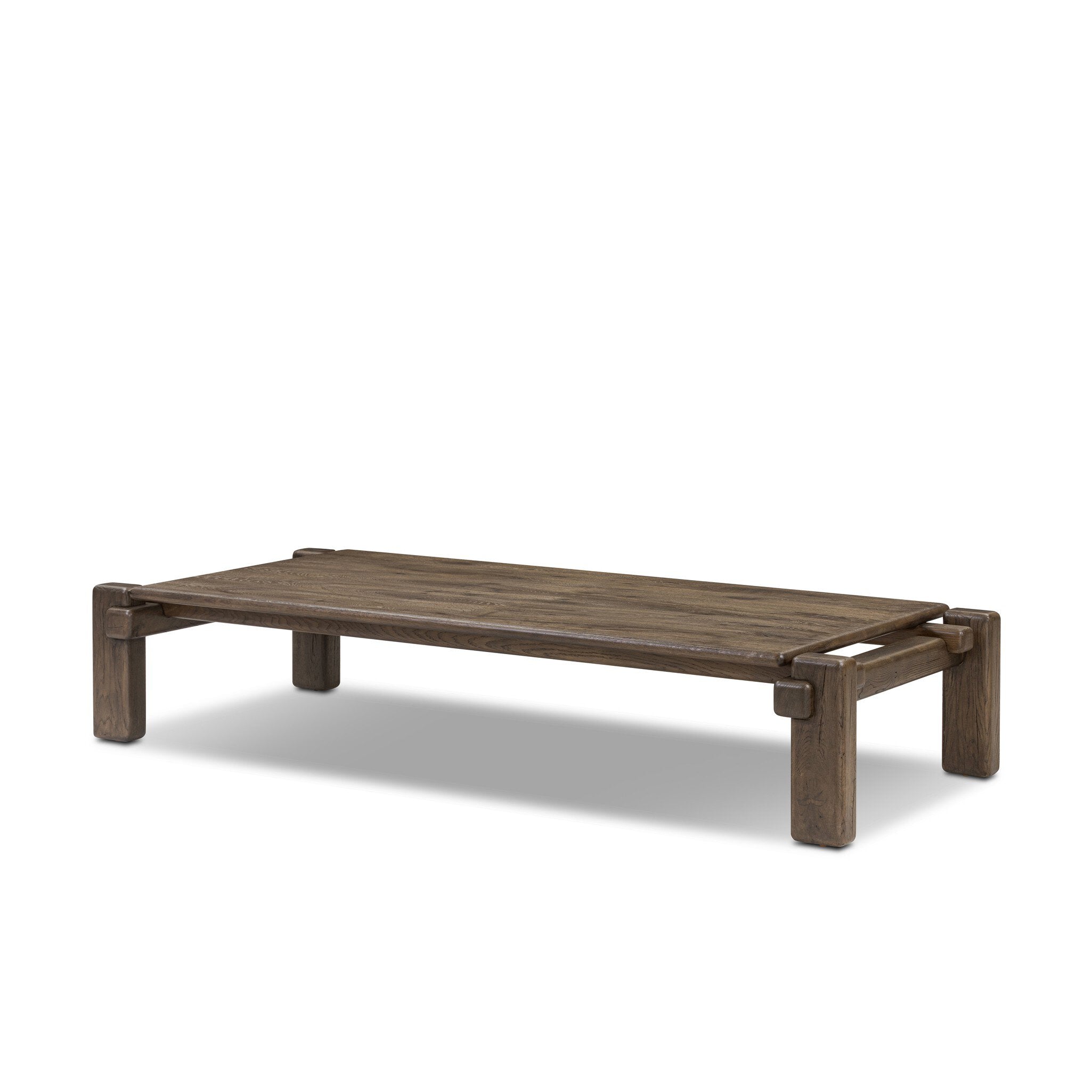 Four Hands Marcia Large Coffee Table — Grey Reclaimed French Oak