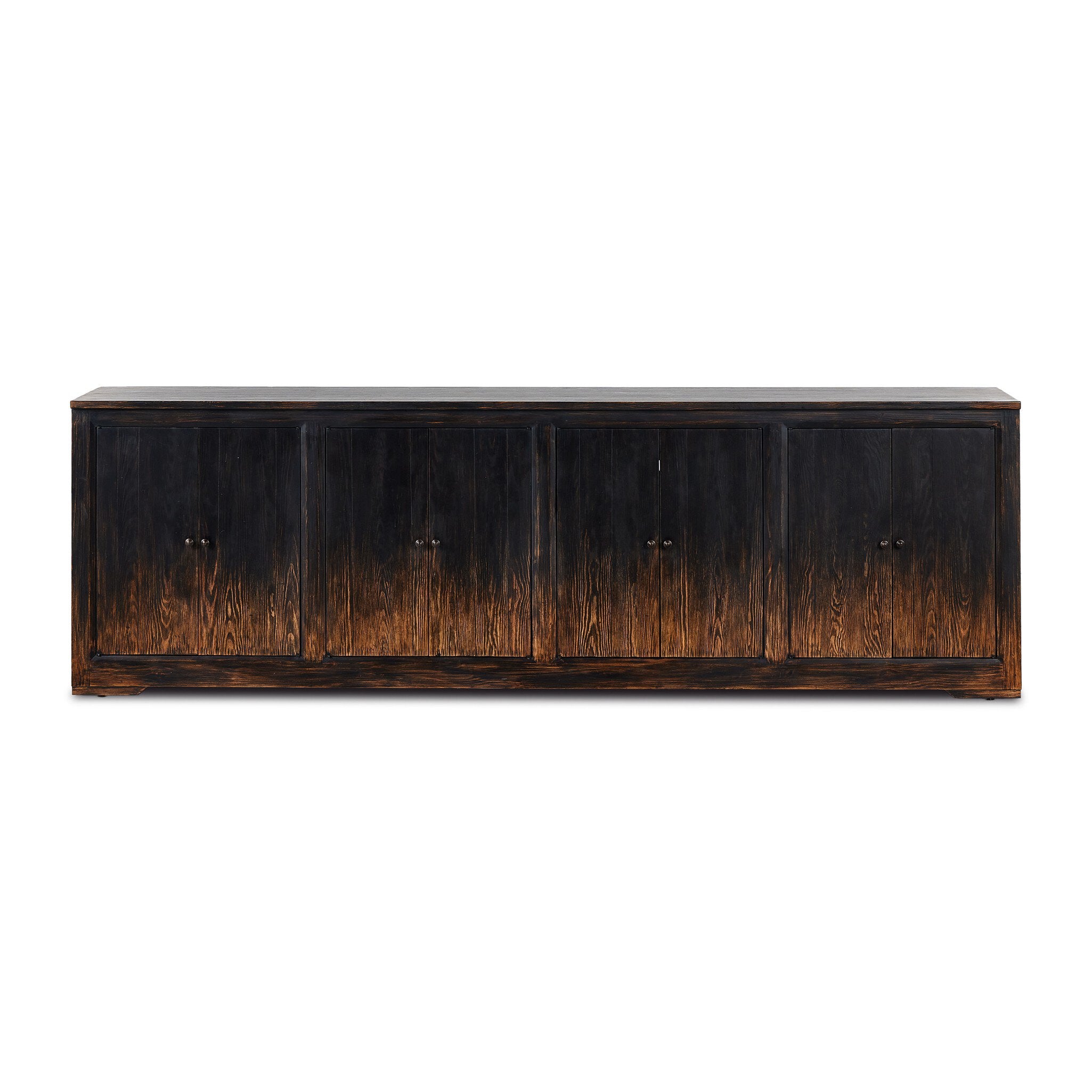 Four Hands It Takes An Hour Sideboard — Distressed Black-Distressed Black Veneer-Aged Bronze