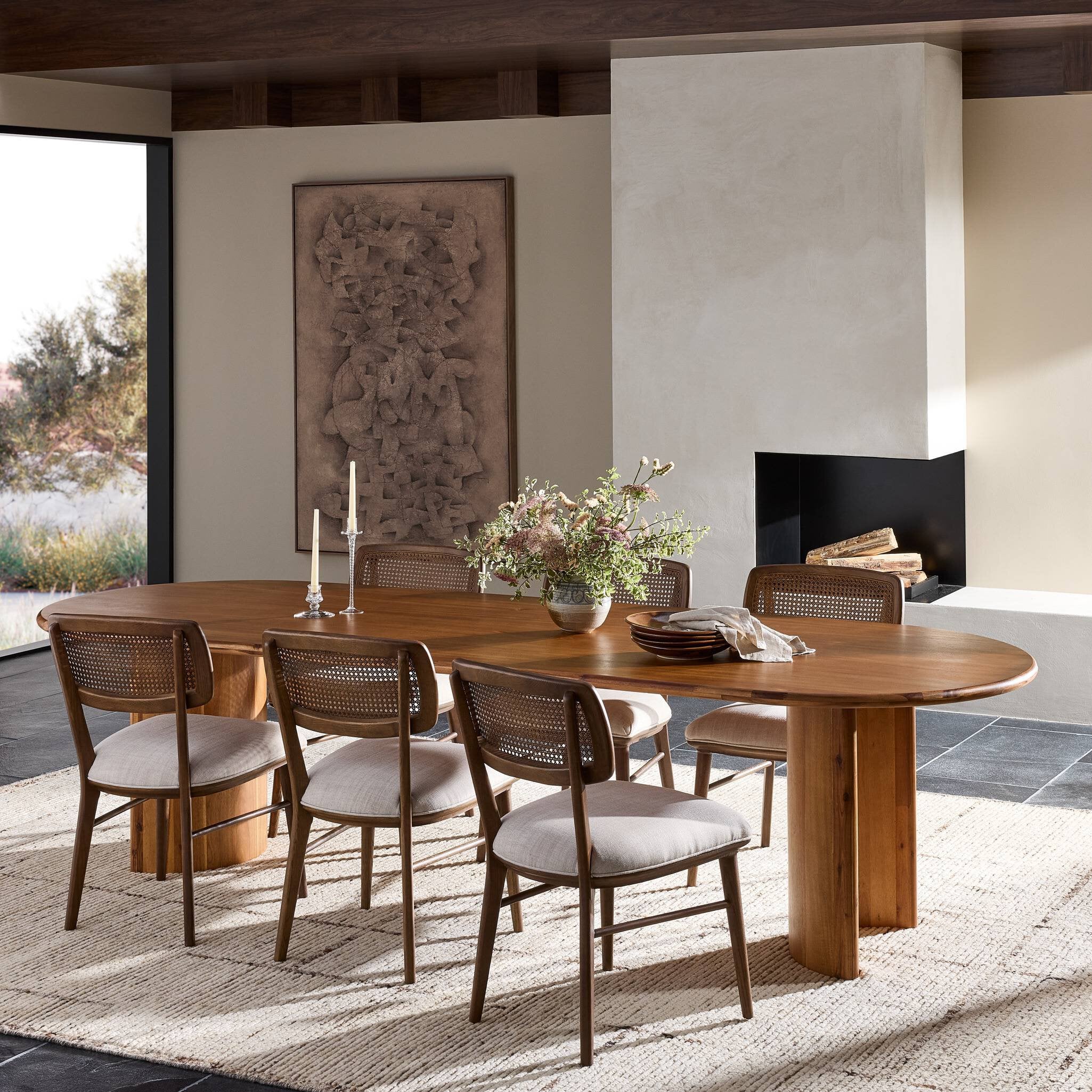 Four Hands Paden Dining Table — Sandy Acacia-Sandy Acacia Solid
